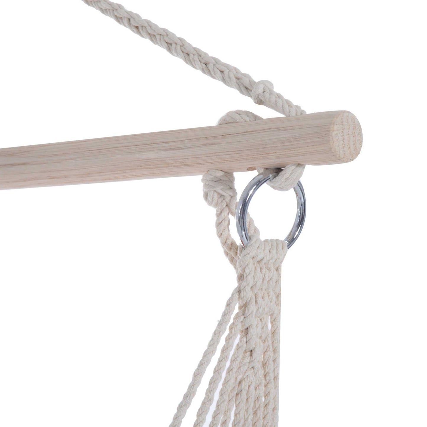 Outdoor Hanging Rope Chair with Soft Padded Seat & Backrest