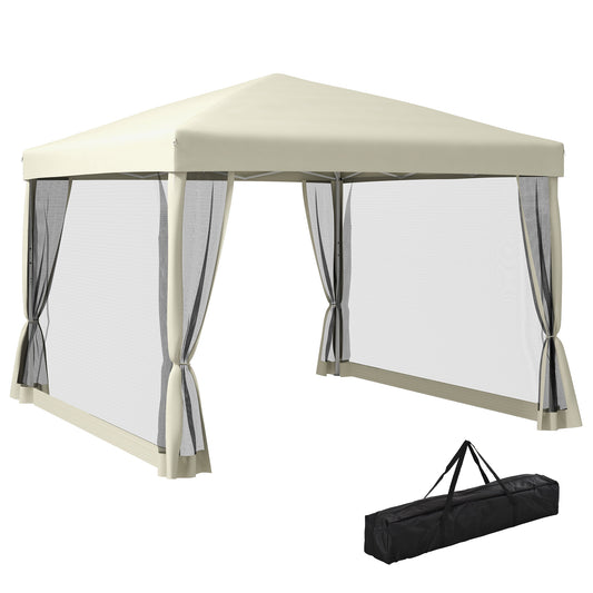 3 x 3(m) Pop Up Gazebo with 4 Mesh Sides and Carry Bag