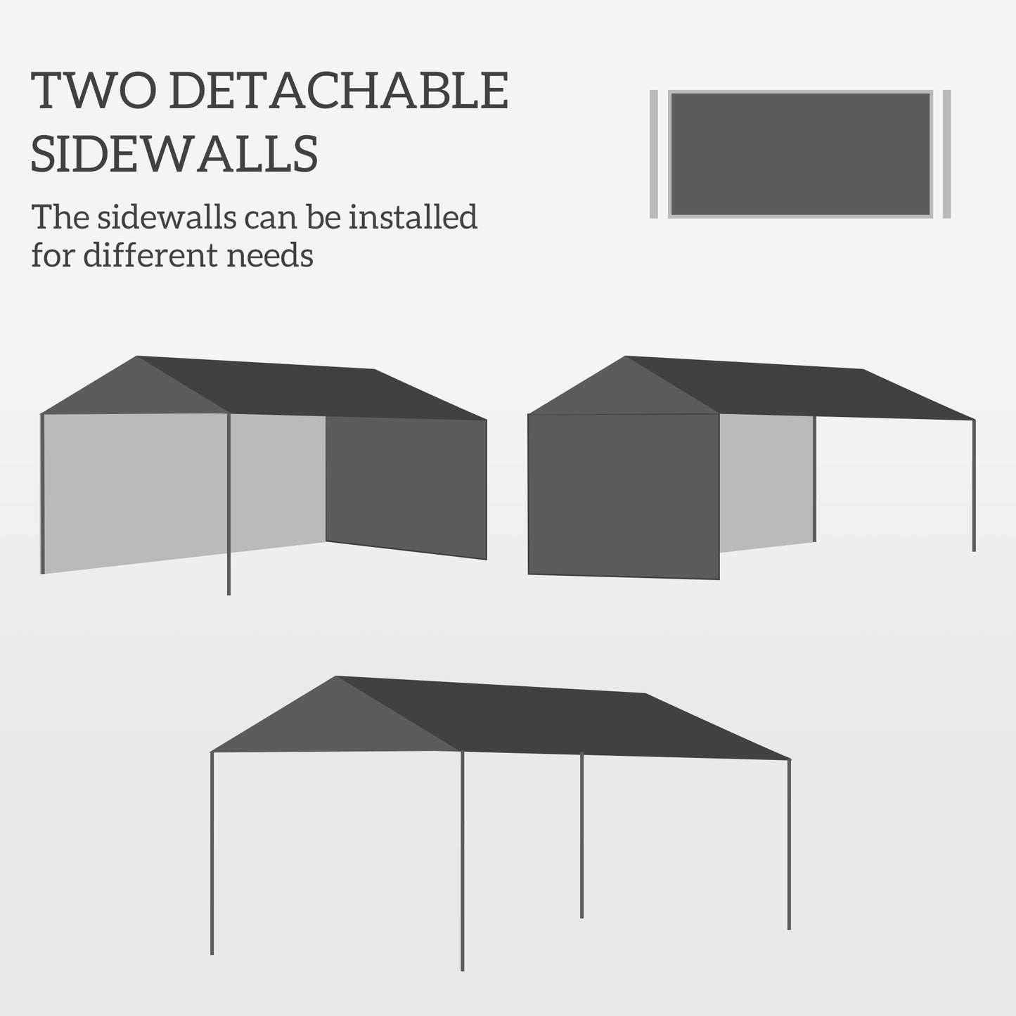 3 x 4 m Garden Gazebo Shelter Marquee Party Tent with 2 Sidewalls
