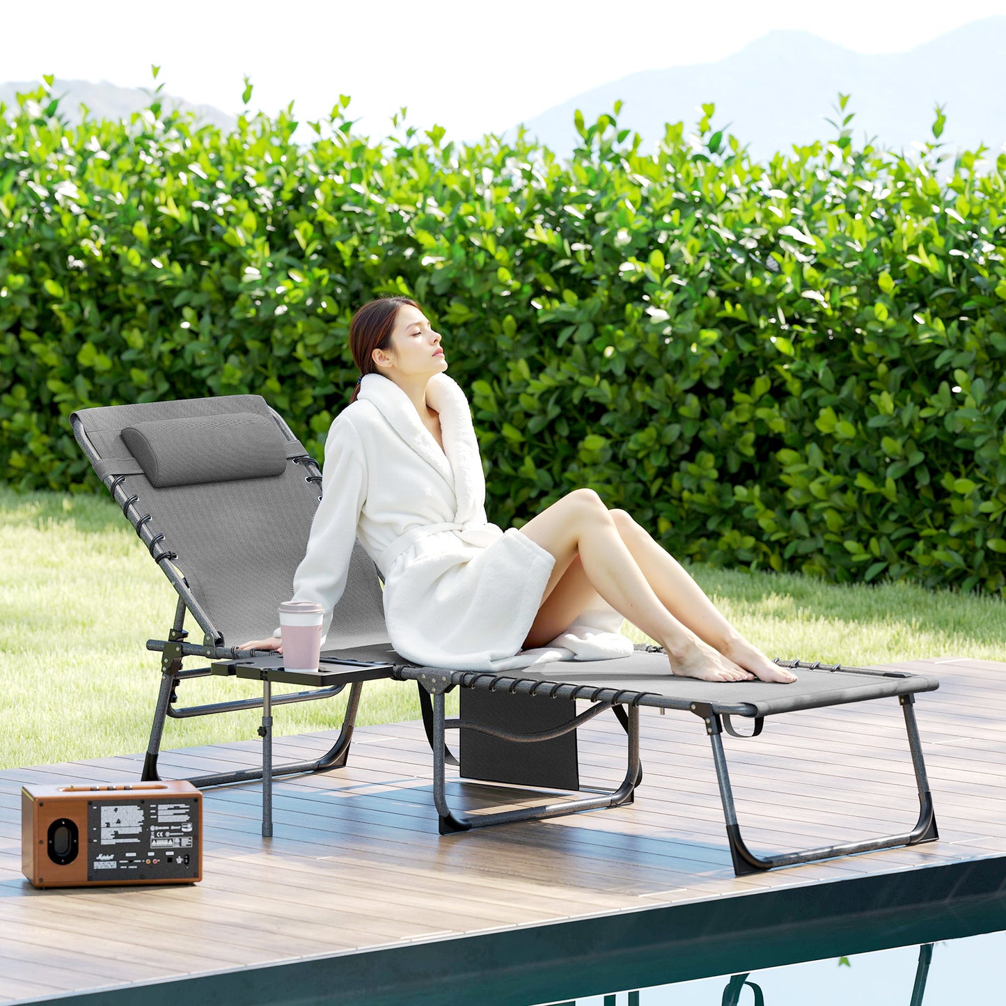 Five-Position Reclining Sun Lounger (5)