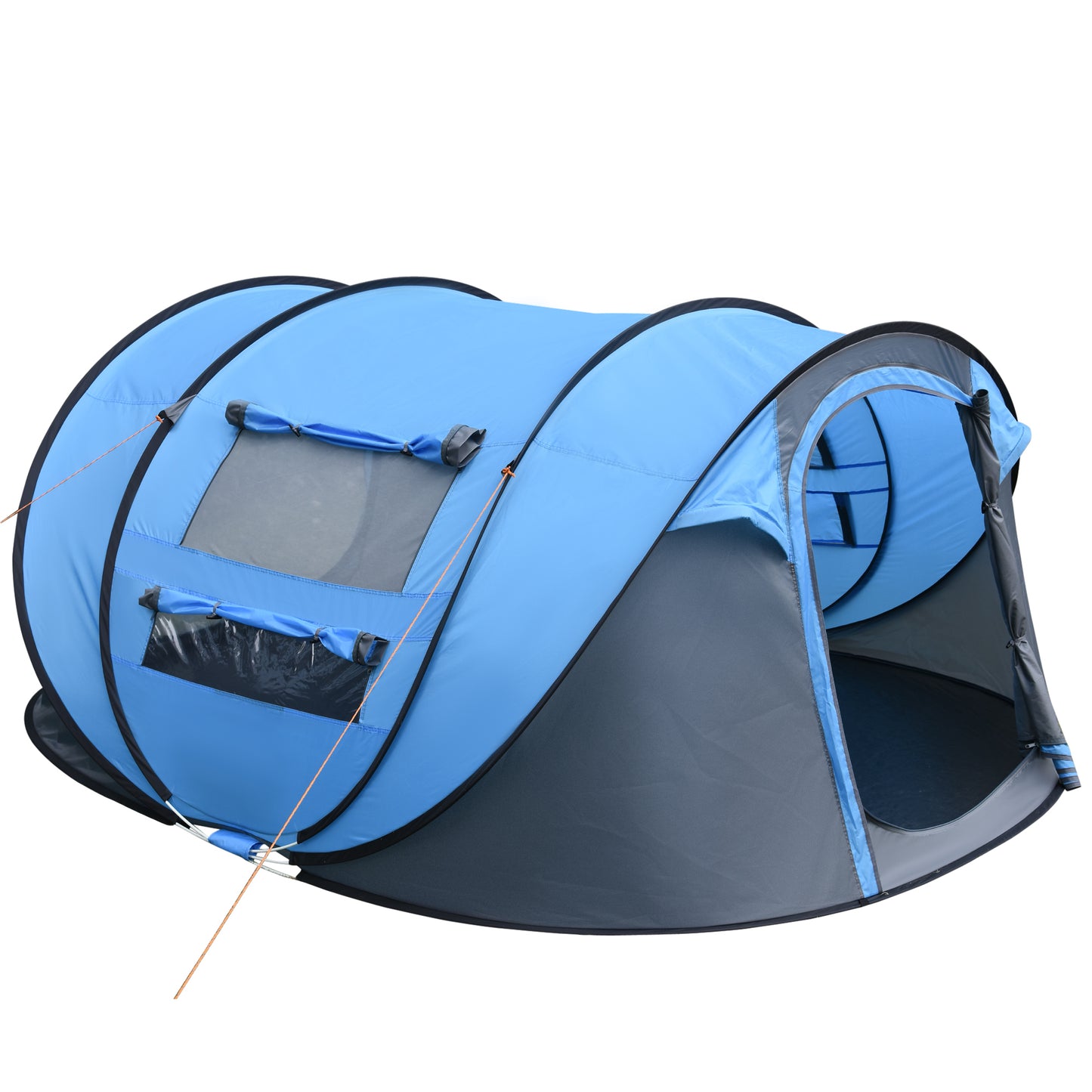 4 Person Pop-up Camping Tent Family Tent with Ground Sheet