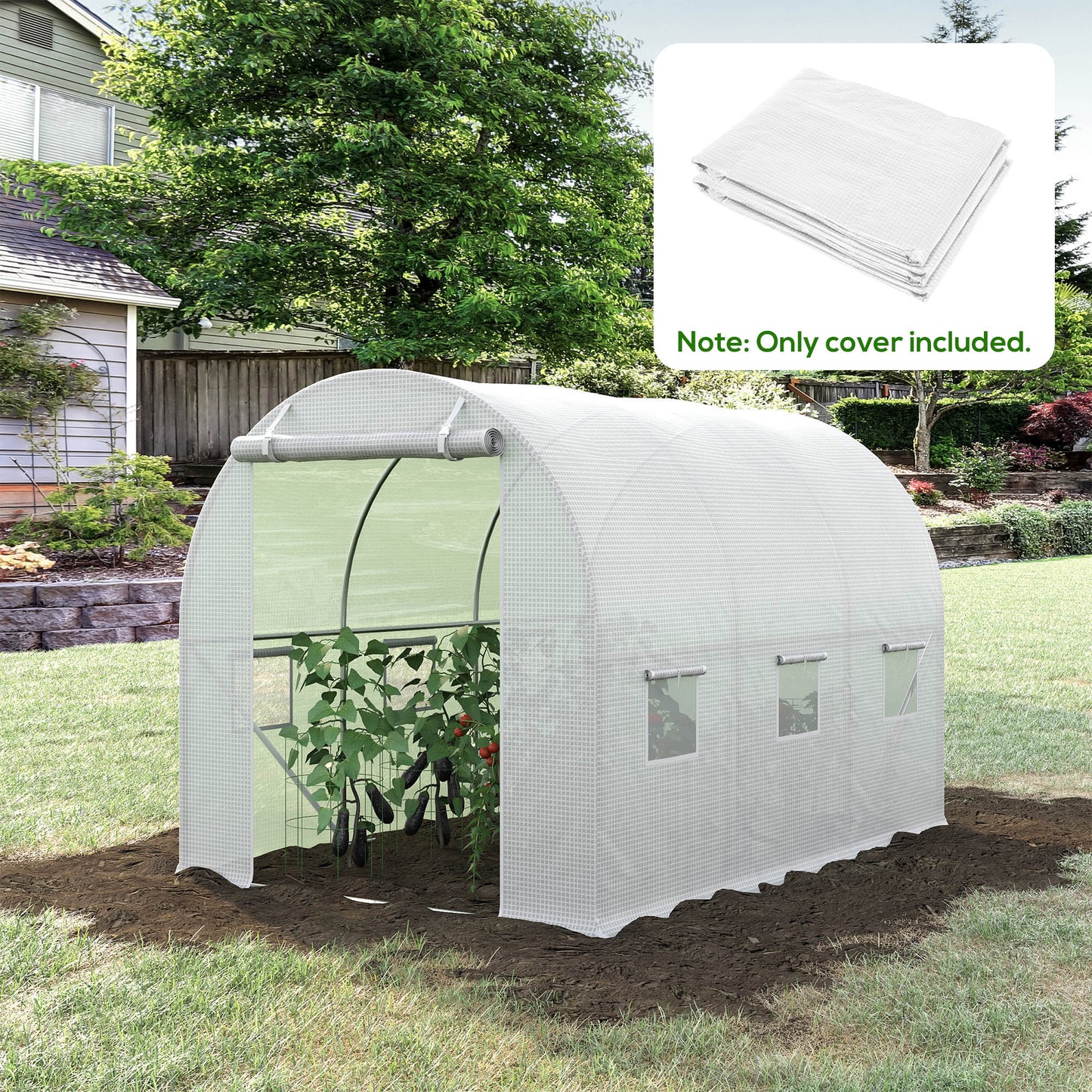 3 x 2 x 2m Polytunnel Greenhouse Replacement Cover ONLY Winter