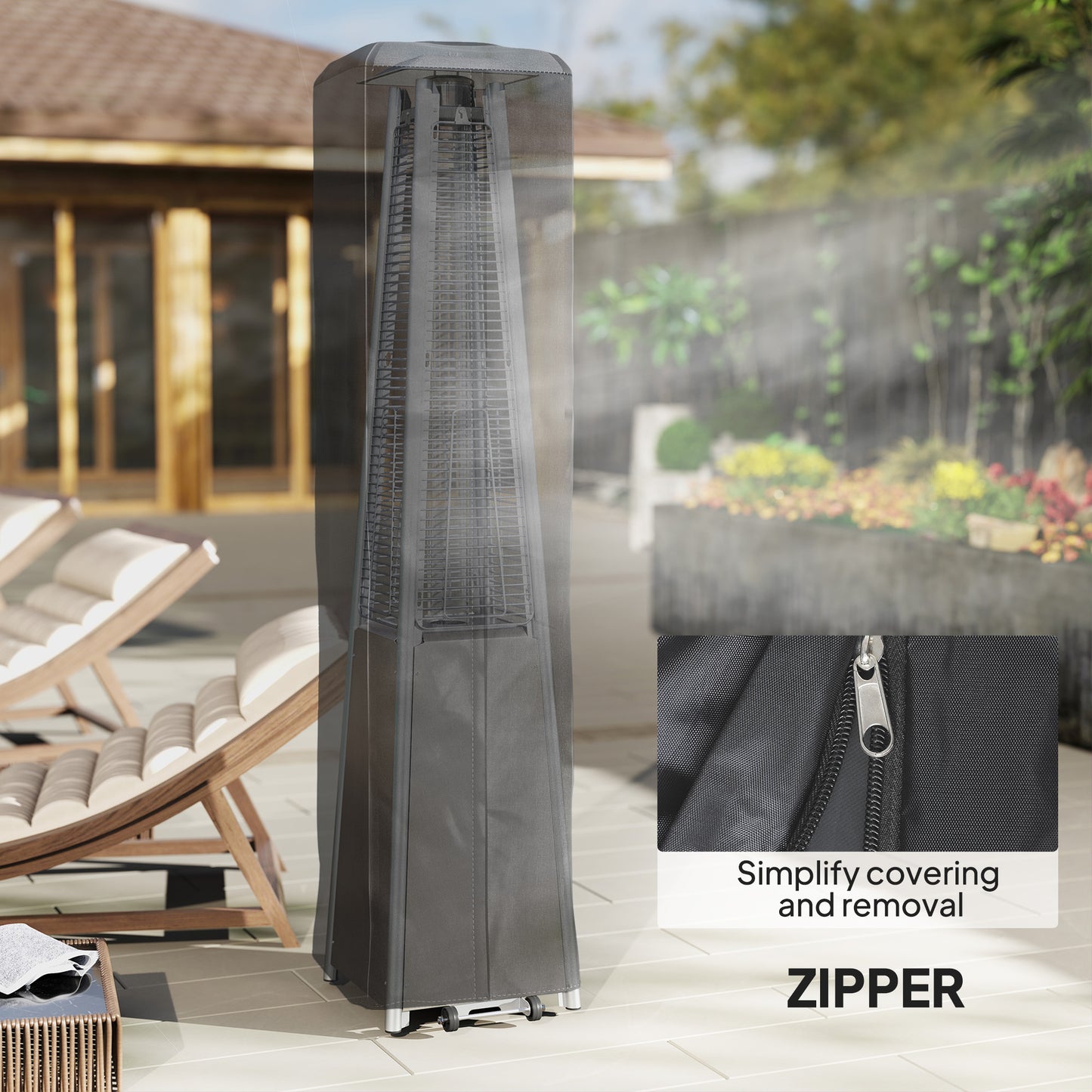 Heavy Duty Gas Pyramid Patio Heater Cover