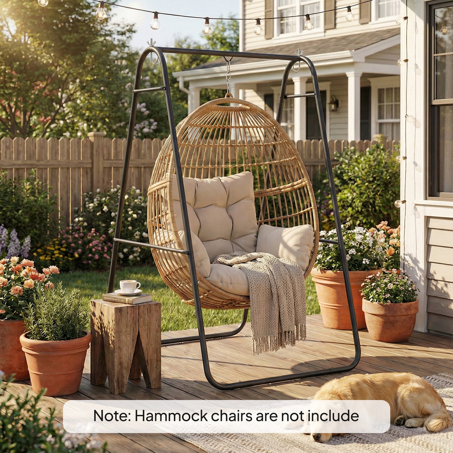 Hammock Chair Stand Only 150KG Load Capacity for Indoor Outdoor
