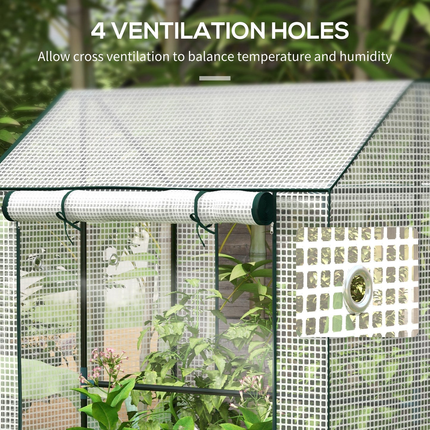 Green House, Mini Greenhouse with 2 Roll-up Doors