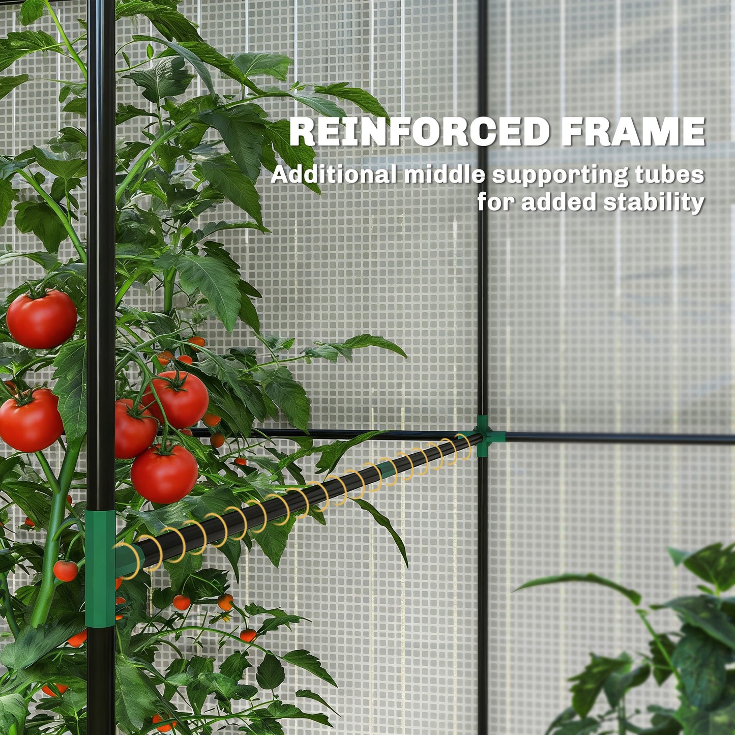 Walk-in Greenhouse, Outdoor Tomato Greenhouse with Roll-up Door