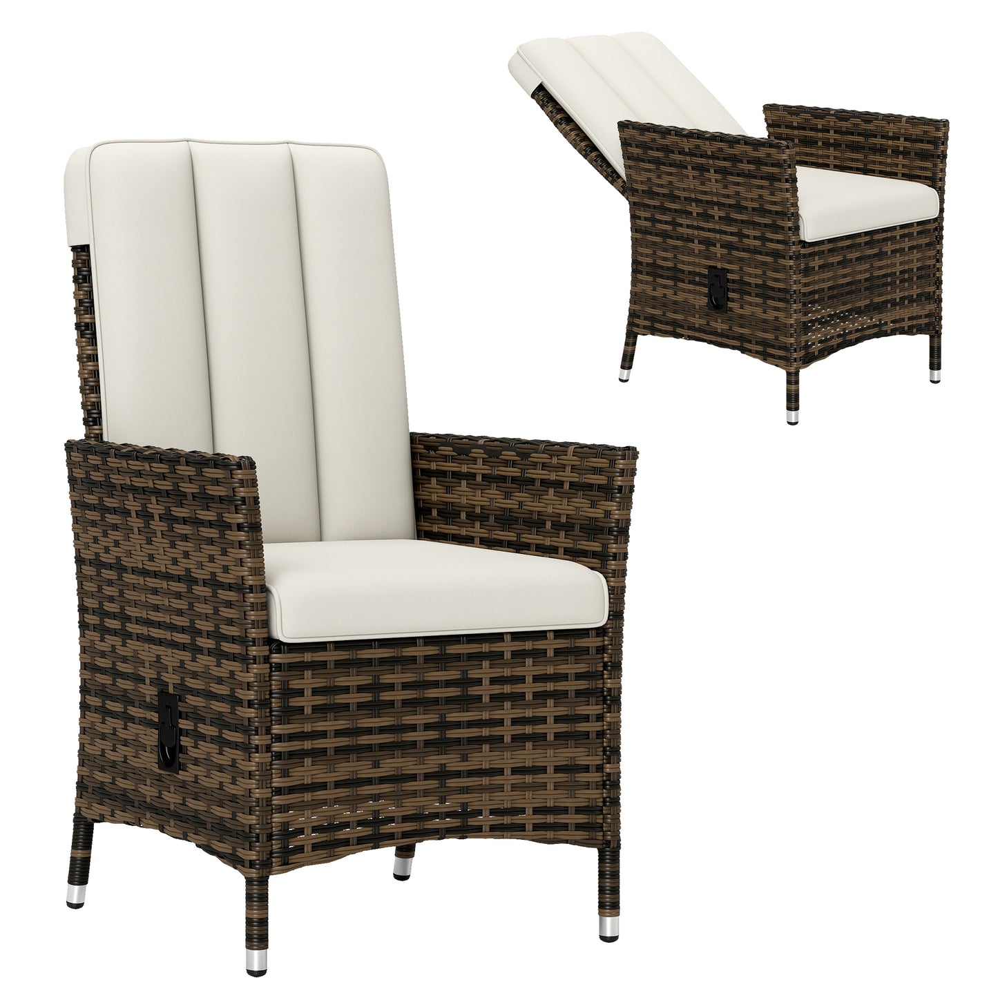 105°-150° Reclining Rattan Chair