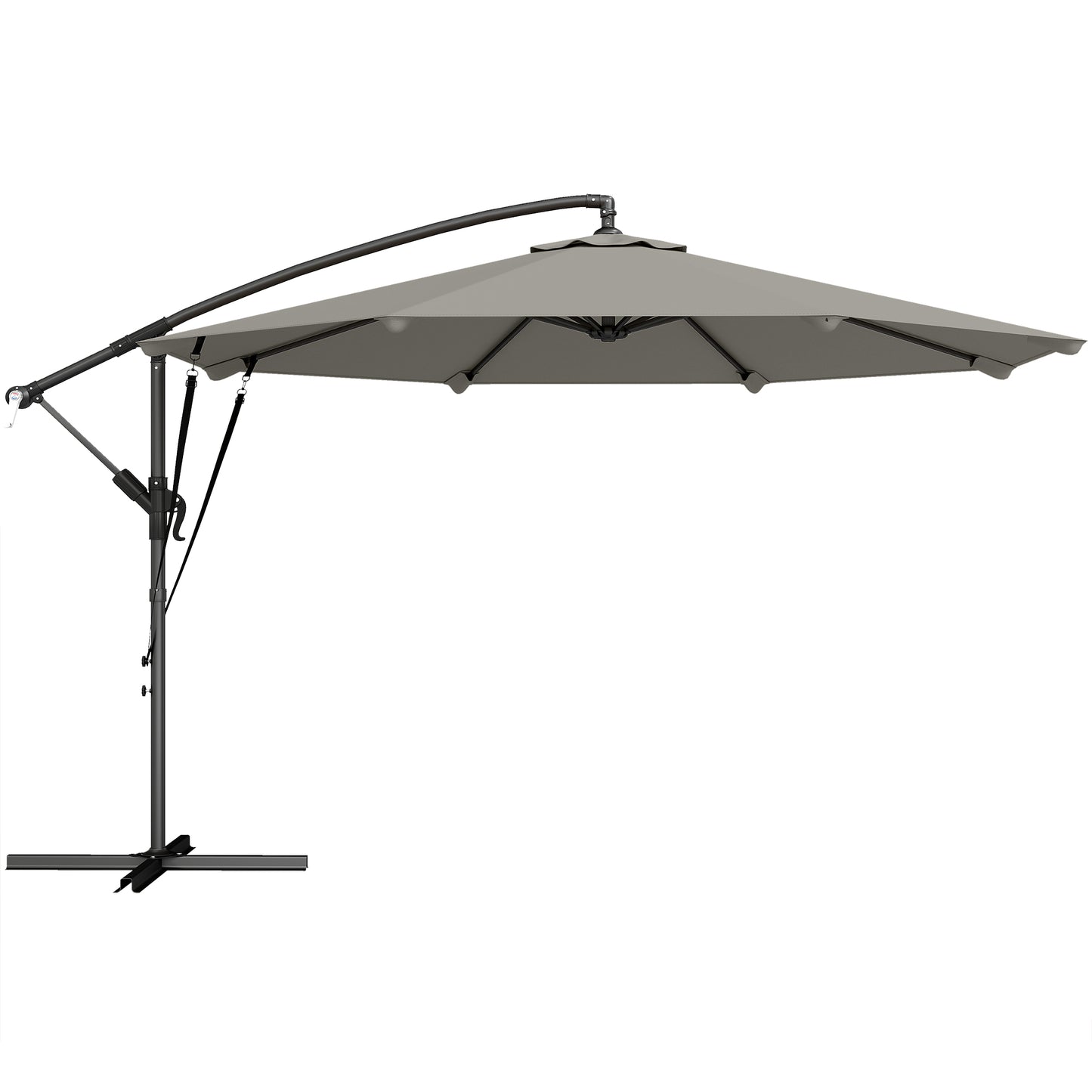 3 m Cantilever Parasol with Protective Cover and Wind Ropes