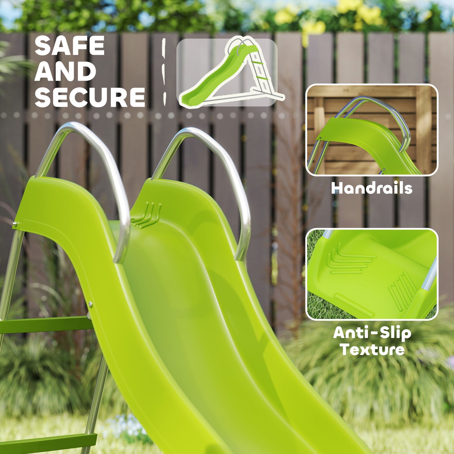 Freestanding Kids Slide with Climbing Ladder