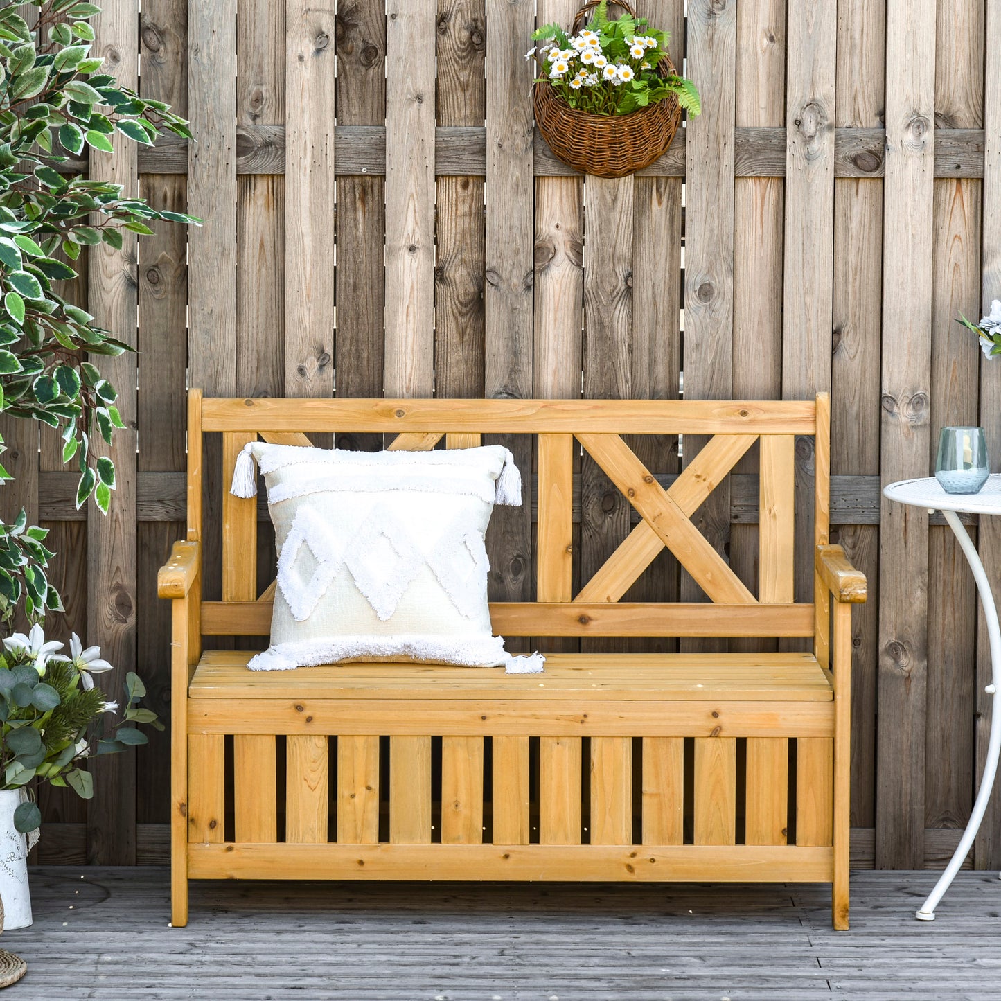 2-Seater Garden Storage Bench