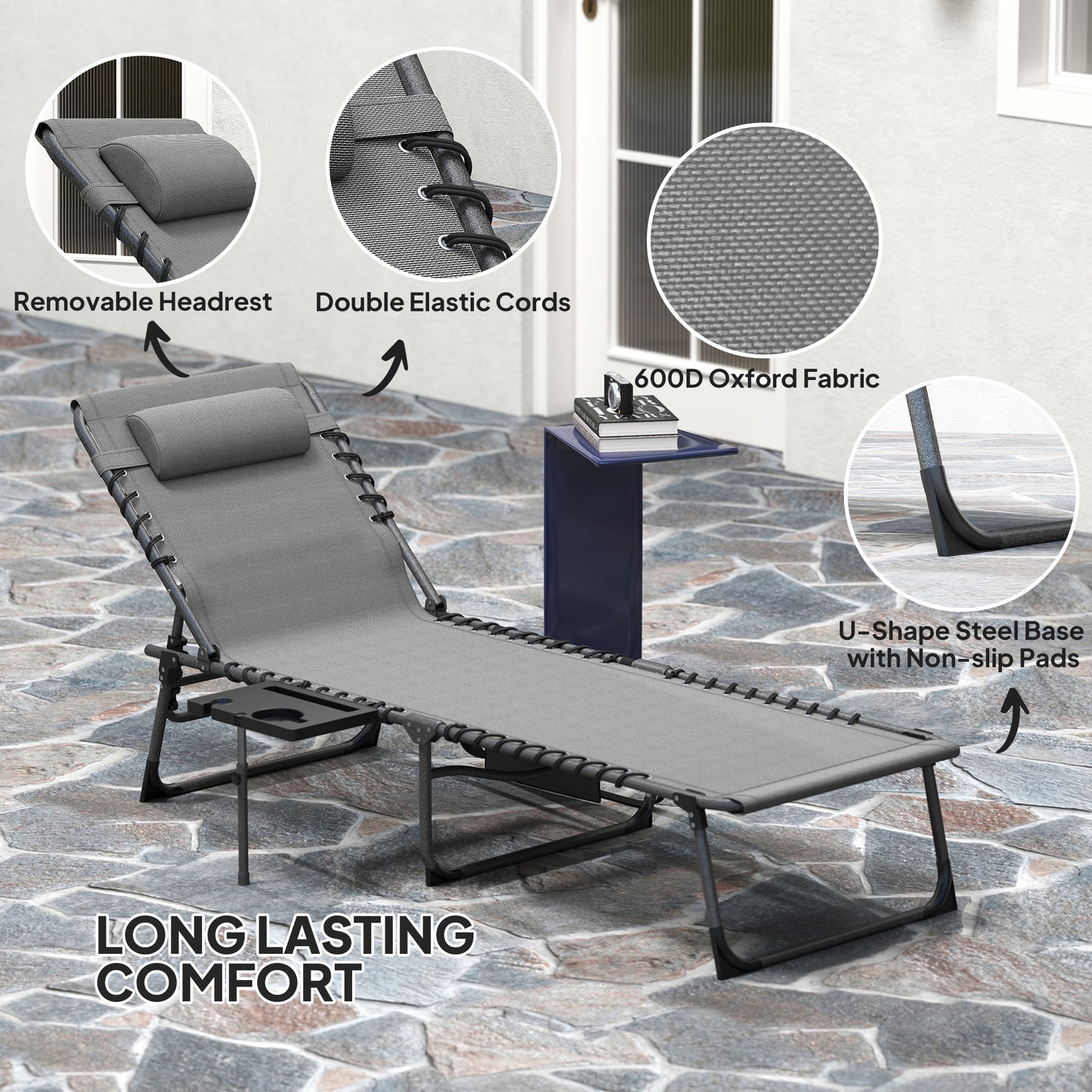 Five-Position Reclining Sun Lounger (5)