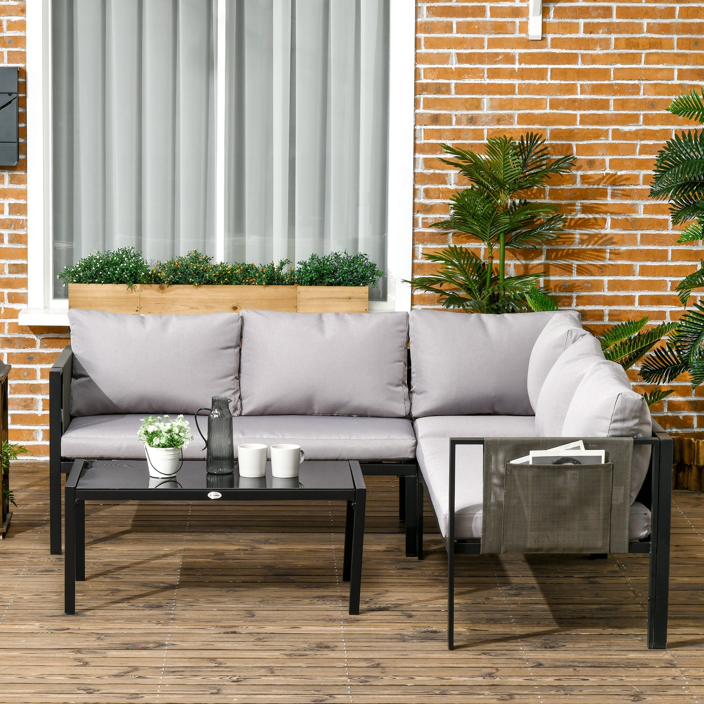 5 Seater Garden Corner Sofa Set