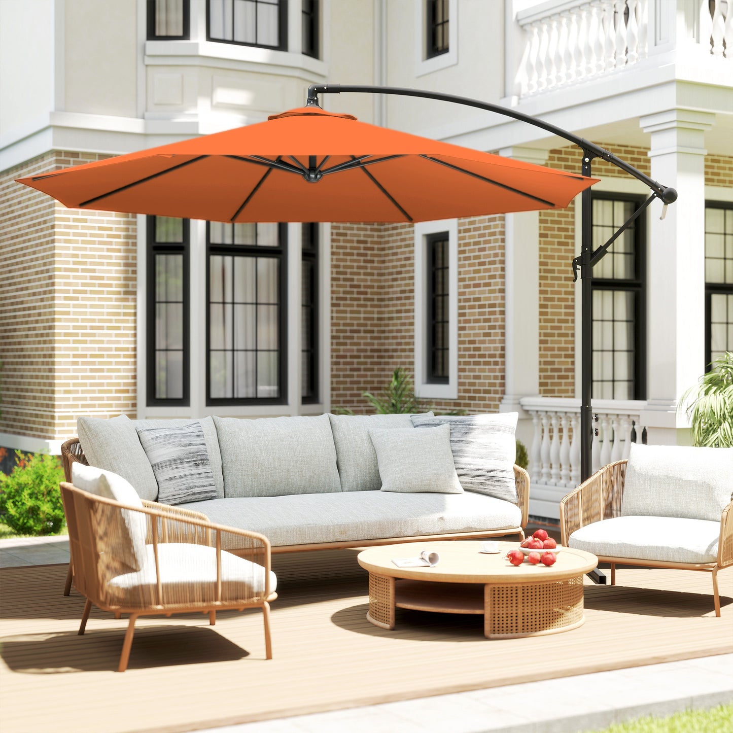 3 m Cantilever Parasol with Cross Base