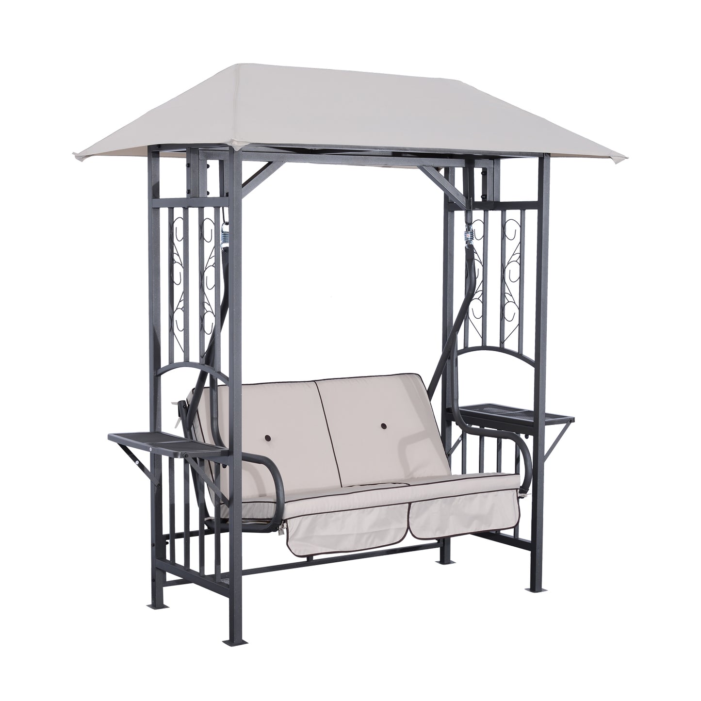 Outdoor Garden 2 Seater Canopy Swing Chair Seat Porch Loveseat