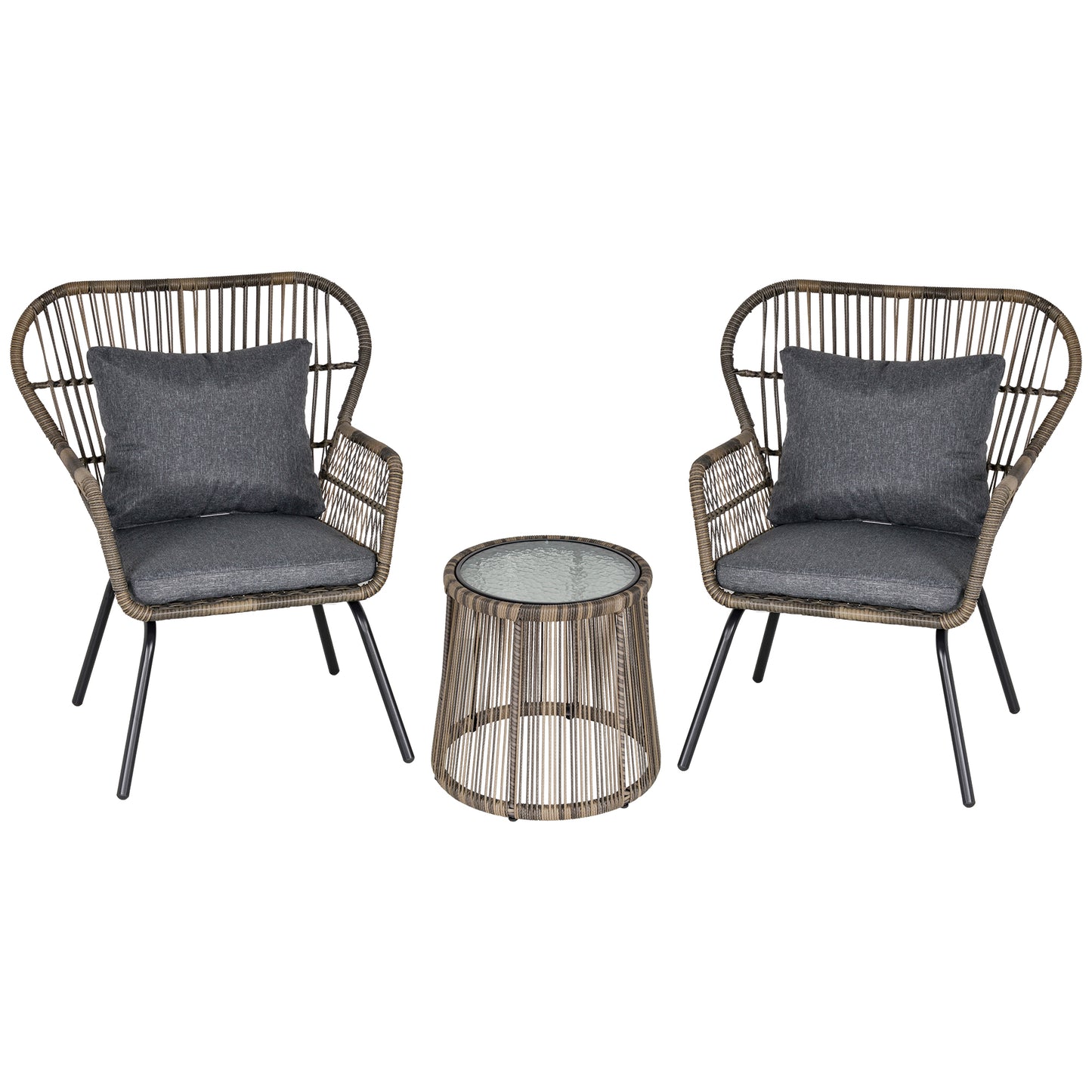 3 Pieces Rattan Bistro Set (1)