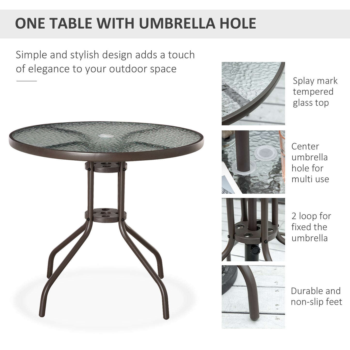 6 Piece Garden Dining Set with Umbrella (1)