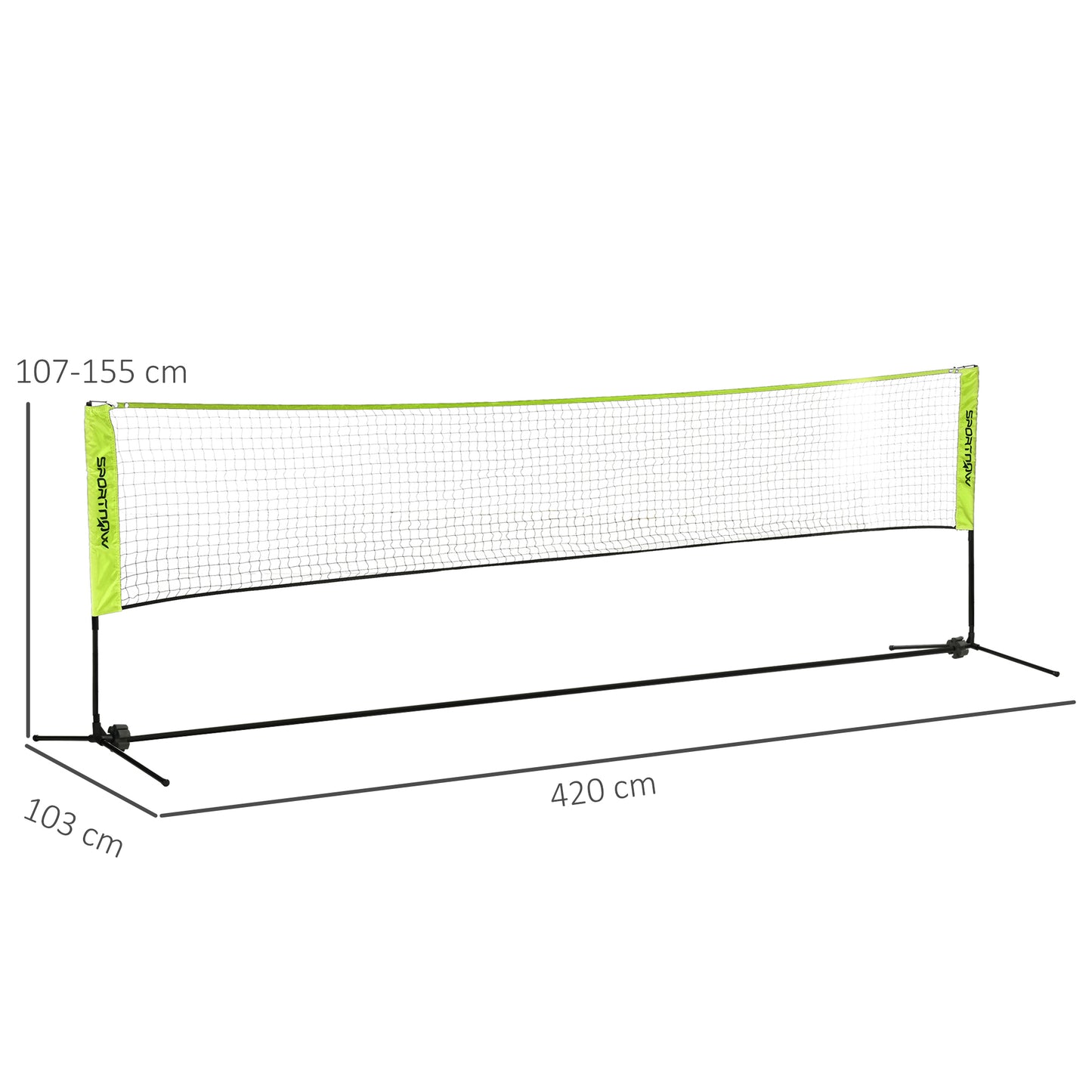 4m Badminton Net, Height Adjustable Outdoor Sports Net