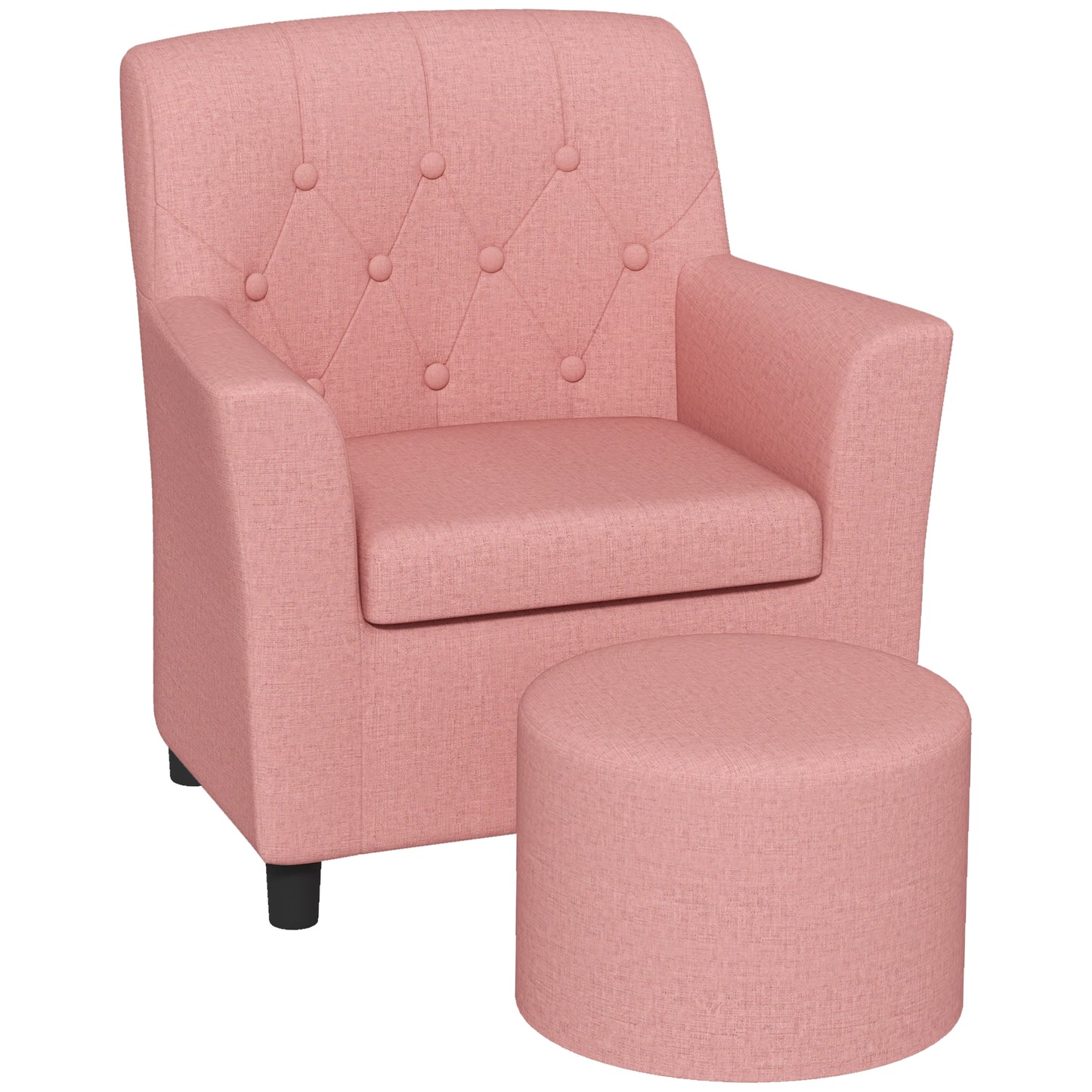 2PCs Kids Sofa Set with Footrest, for Playroom, Bedroom