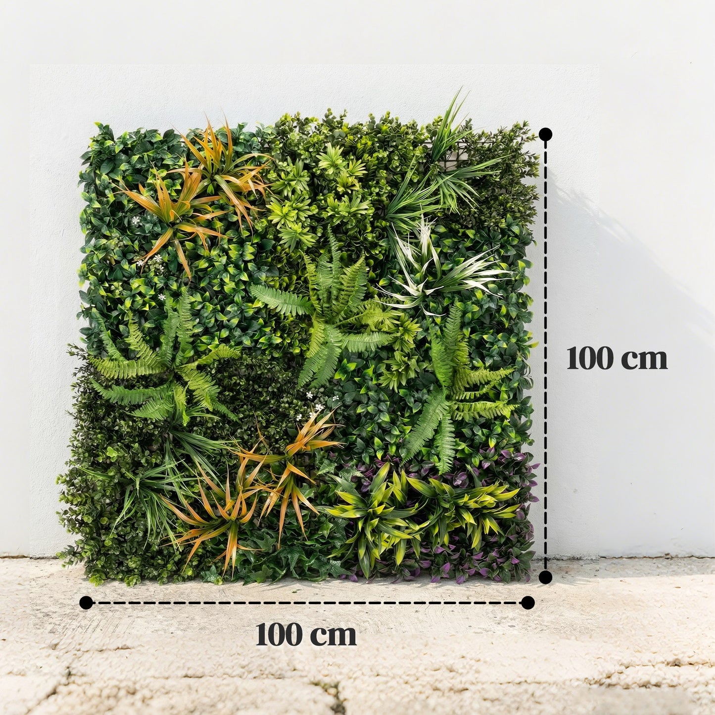 Grass Wall Panels, 100 x 100 cm Artificial Grass Wall Decor