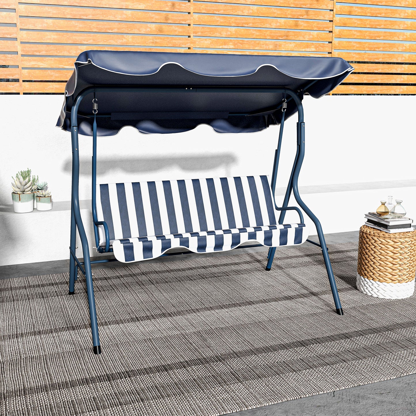 3 Seater Garden Swing Seat Chair Outdoor Bench