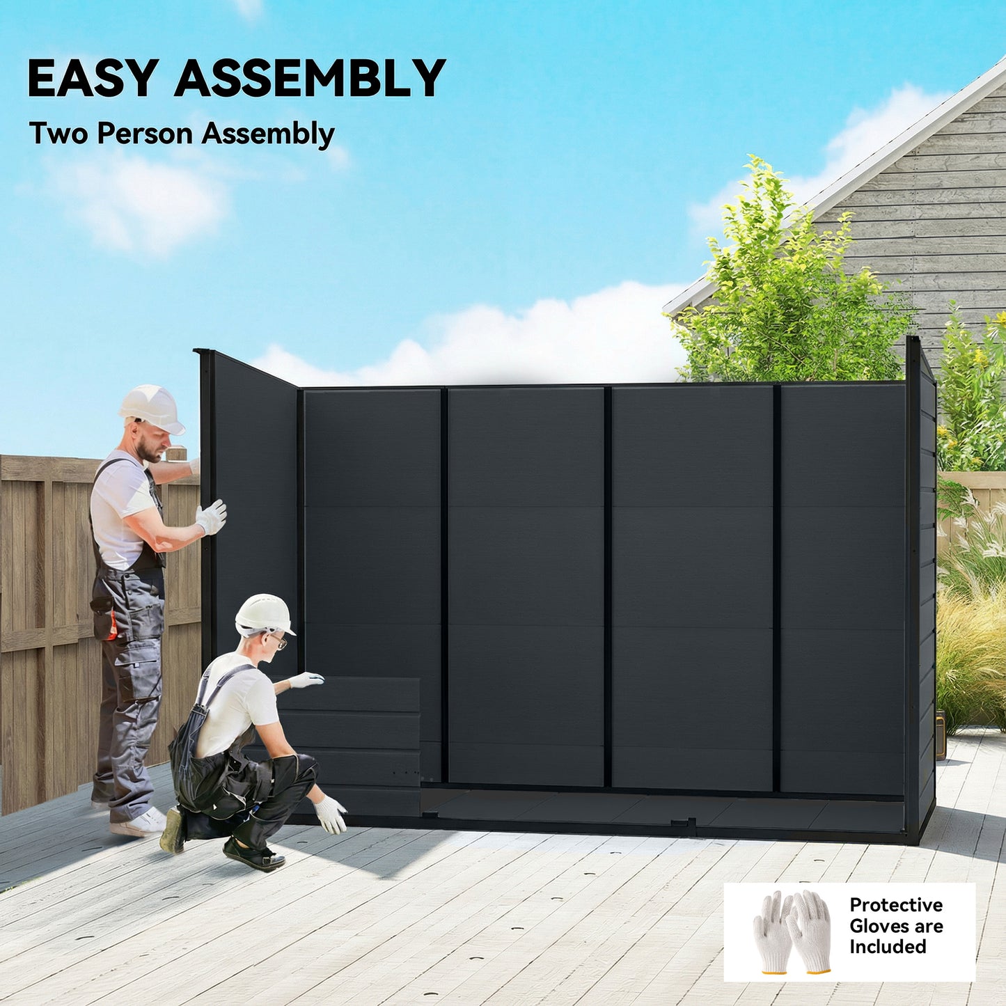 10 x 4 ft Resin Garden Shed, Outdoor Storage Shed with Floor