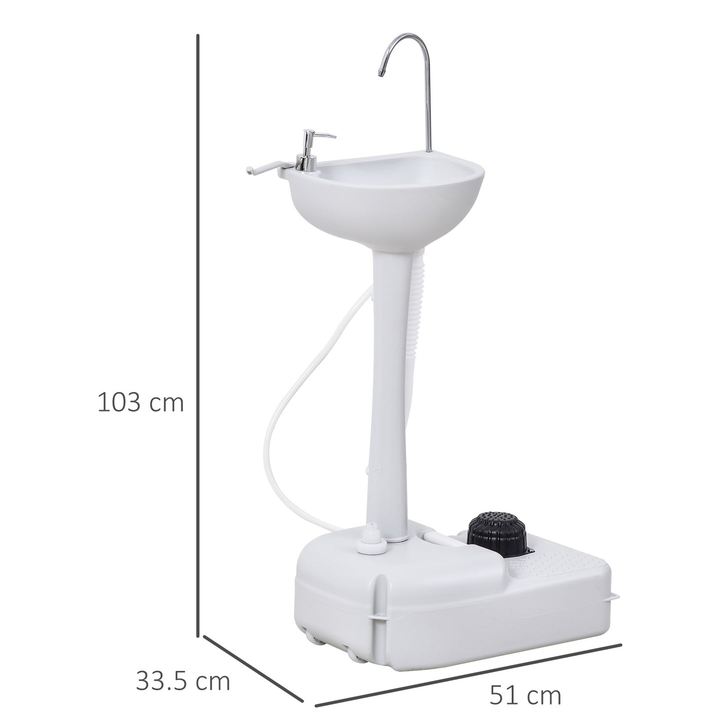 Camping Sink, 17L Portable Hand Wash Station with Towel Holder