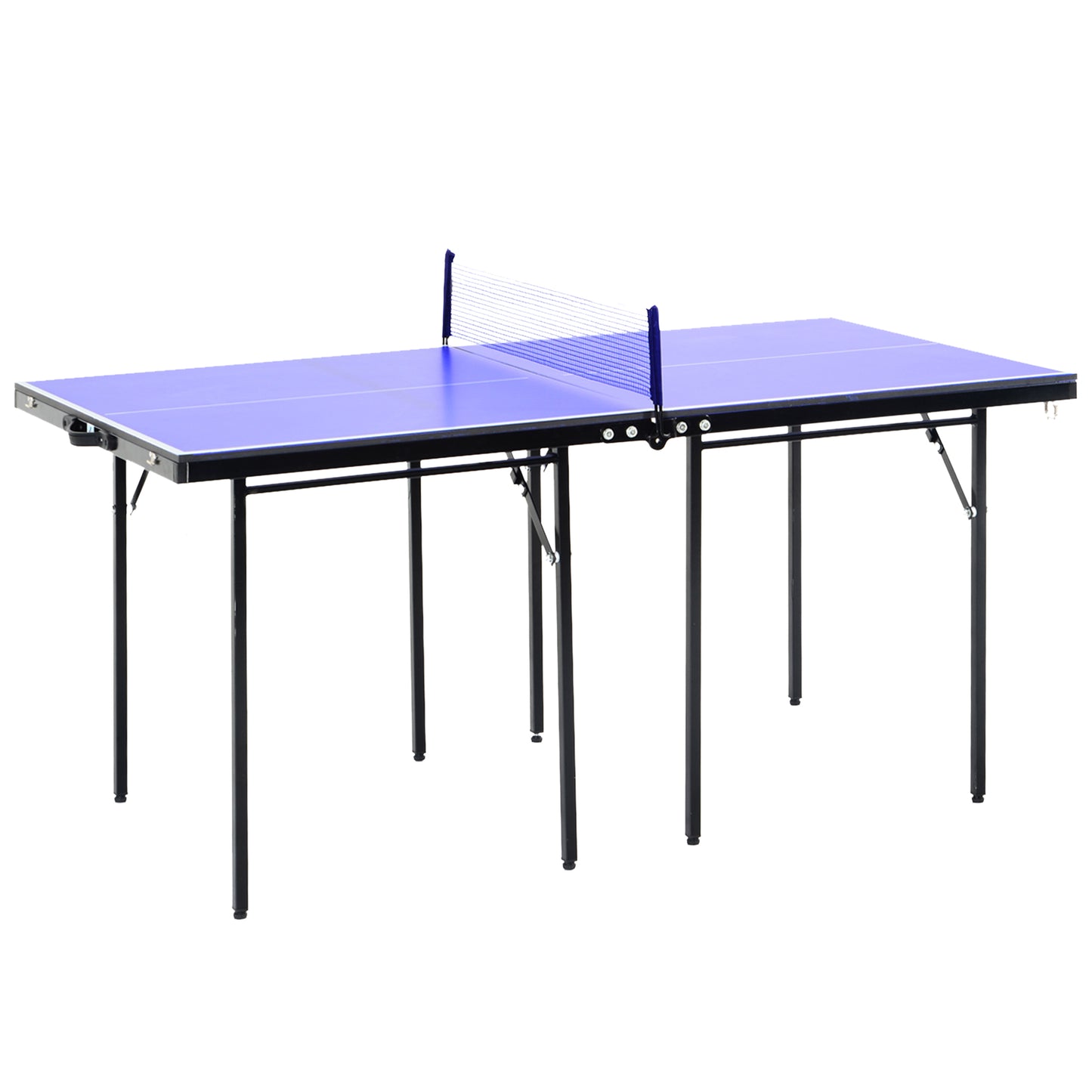 Folding 5ft Mini Compact Table Tennis Top Ping Pong Table Set