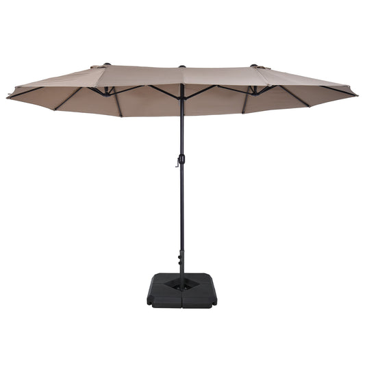 4.6m Garden Parasol Double-Sided Sun Umbrella Patio Market Shelter (1)