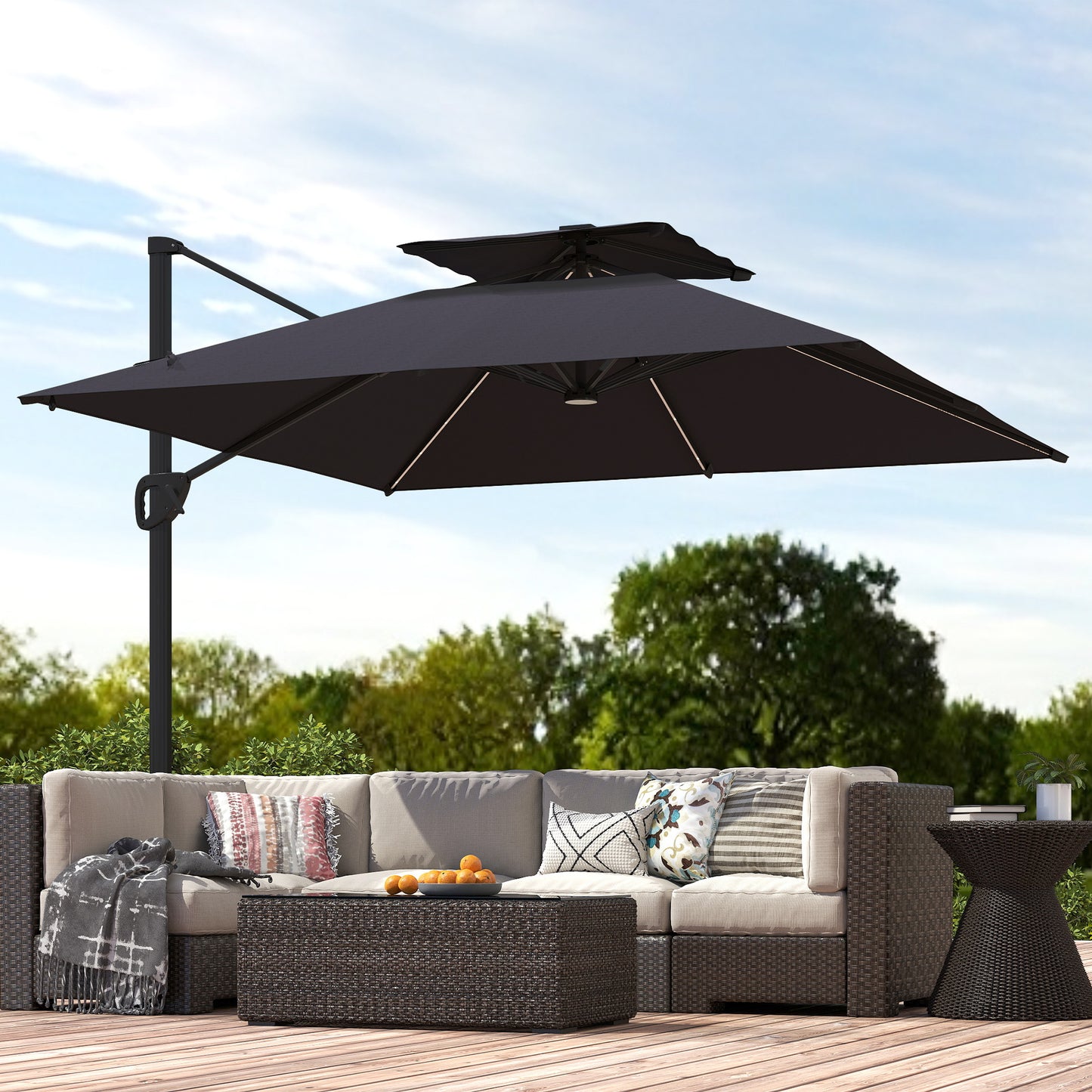 Multi-Angle LED Light Parasol Umbrella