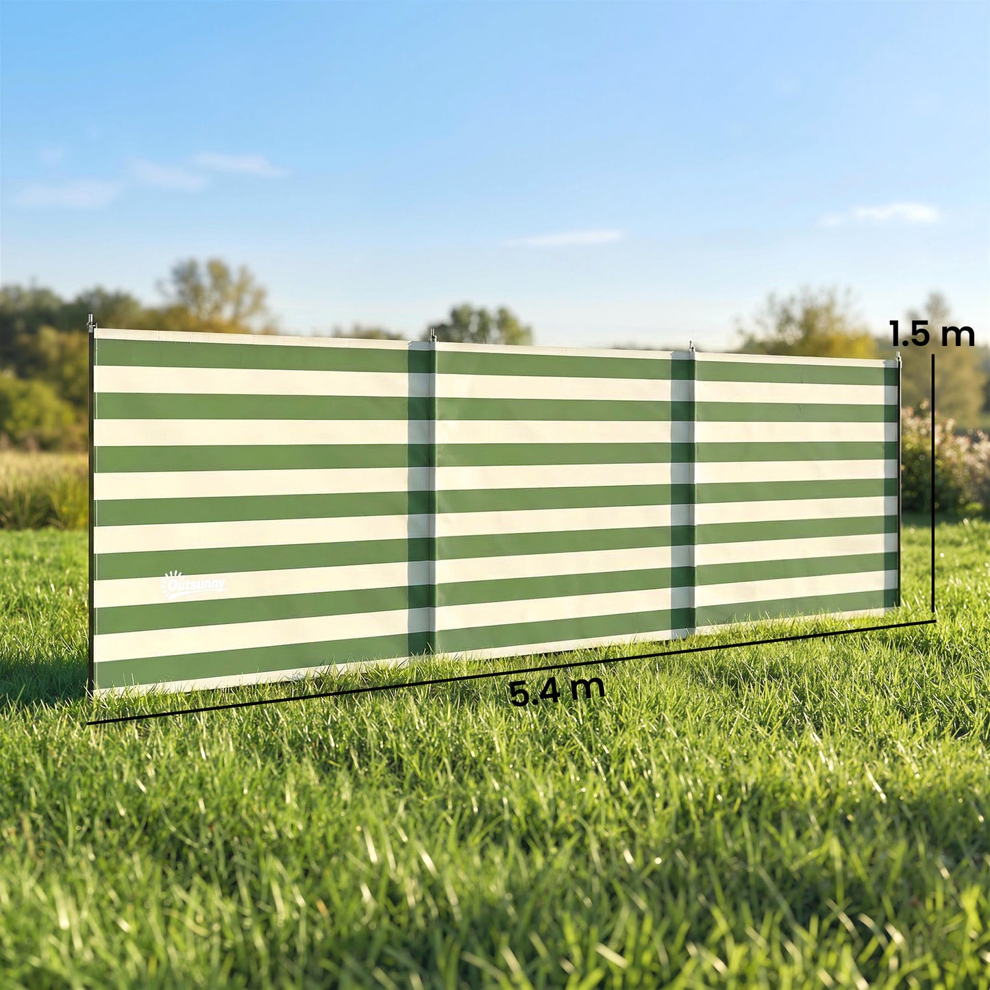 4 Pole Camping Windbreaks, Beach Wind Shield Shelter with Carry Bag (2)
