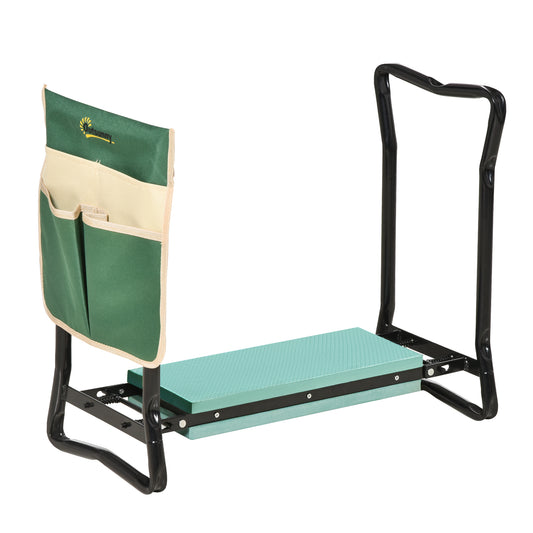 Steel Frame Padded Garden Kneeler, with Tool Bag