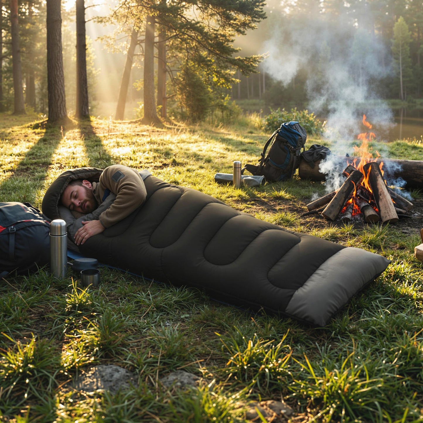 Sleeping Bag for Adults, Lightweight & Compact Sleeping Bag, 3 Seasons