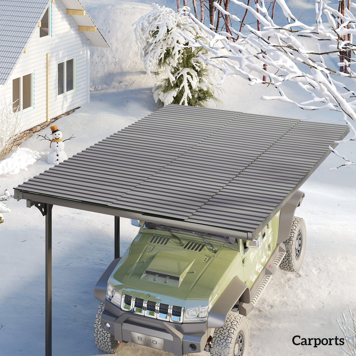 Set of 12 Corrugated Steel Roof Sheet Panels