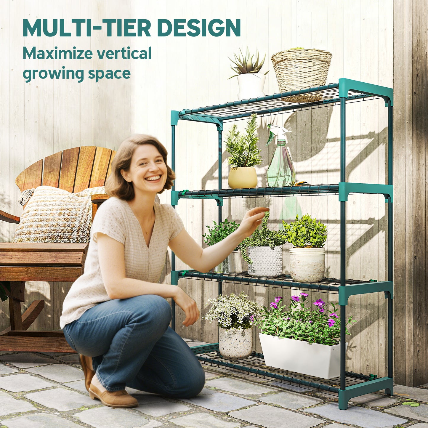 4-Tier Plant Stand Indoor Outdoor