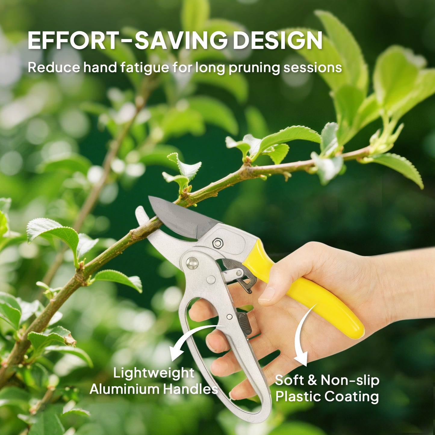 8" Garden Secateurs, Pruning Shears Heavy Duty with Sharp SK5 Blade