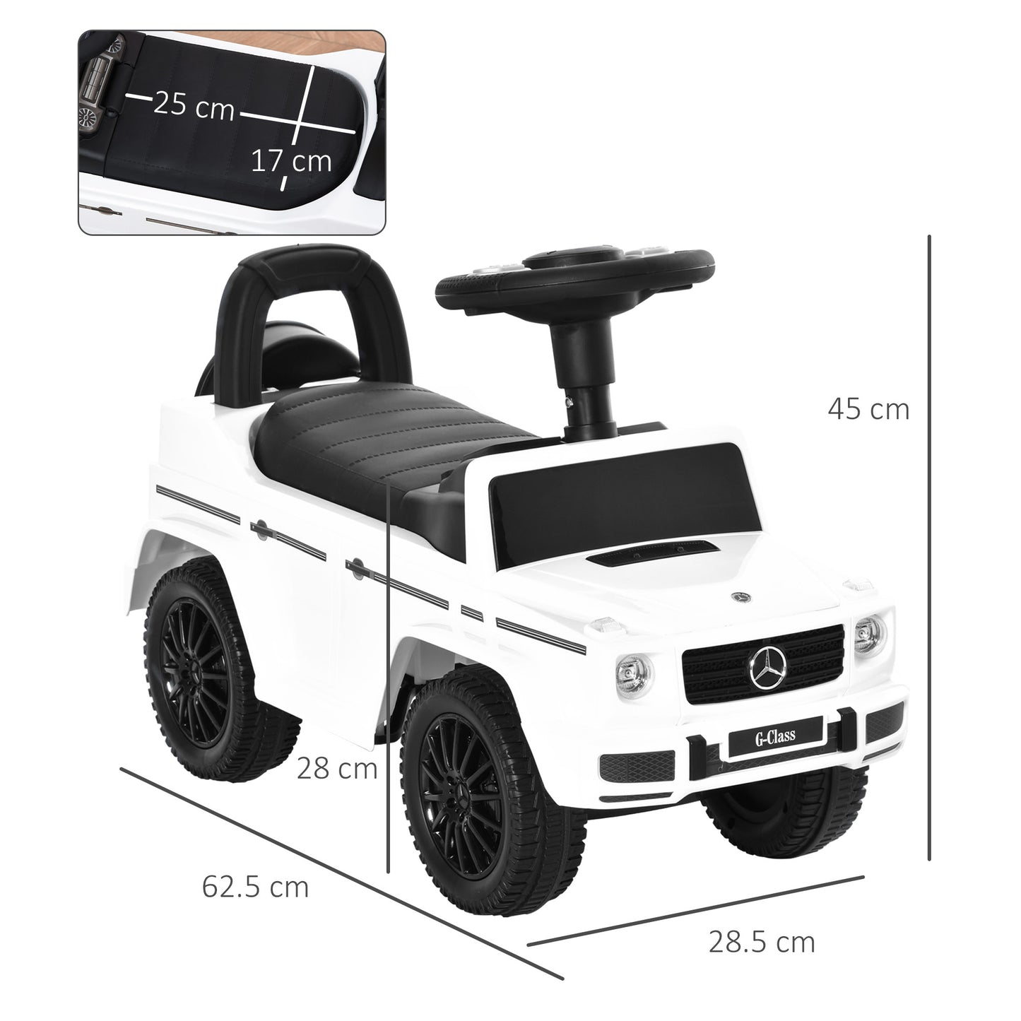 3 in 1 Kids Ride On Car G350 Licensed Foot To Floor Slider Toddler