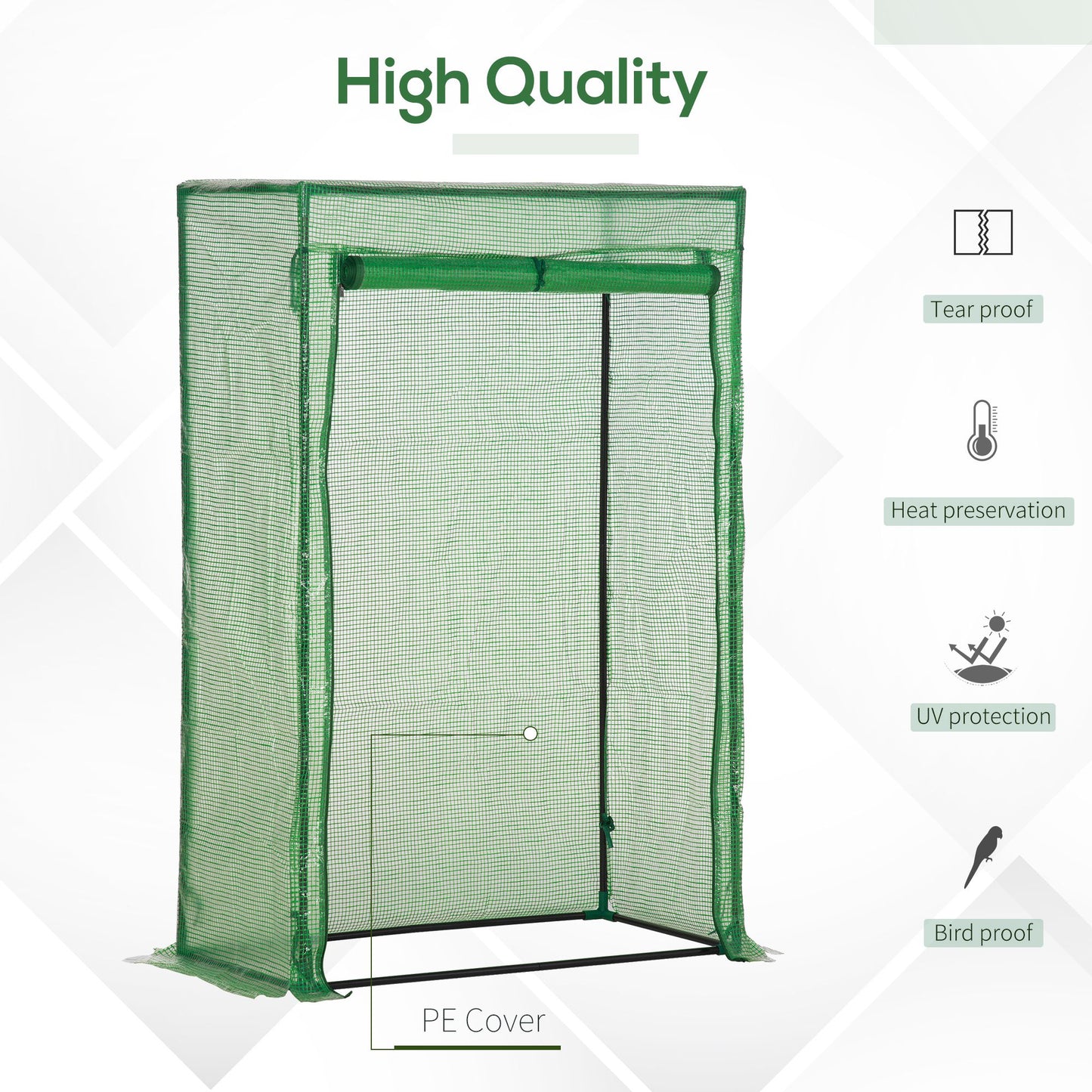 100 x 50 x 150cm Tomato Greenhouse Steel Frame PE Cover
