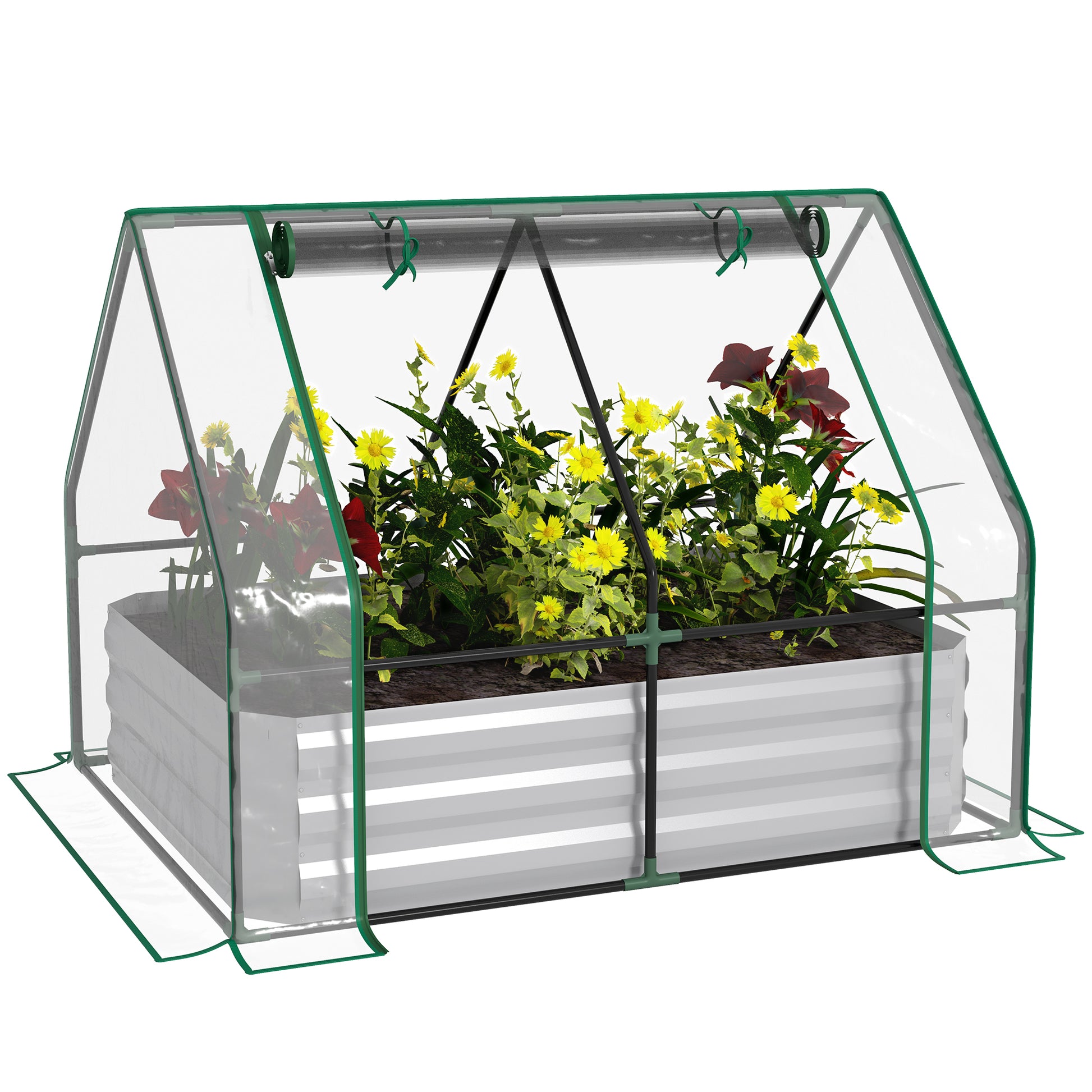 Raised Garden Bed with Greenhouse