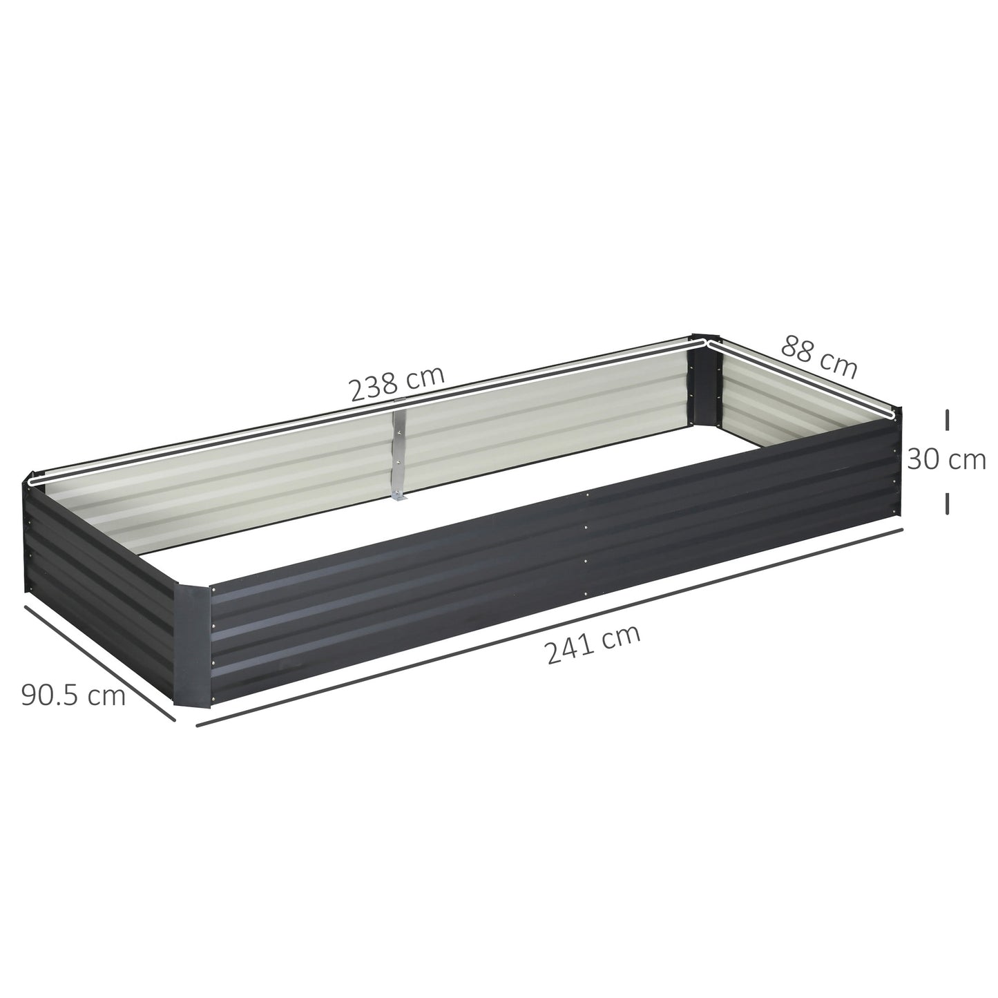 Metal Raised Garden Bed Planter Box Outdoor Planters (1)
