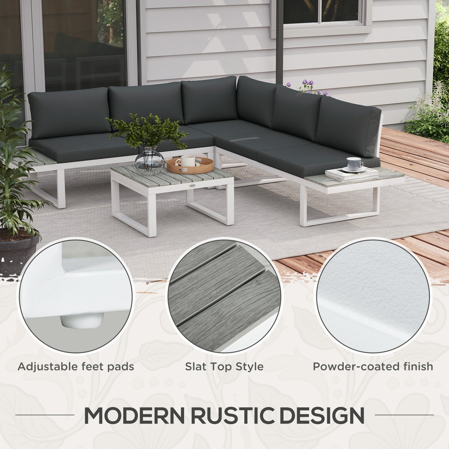 4 Pieces Garden Furniture Set