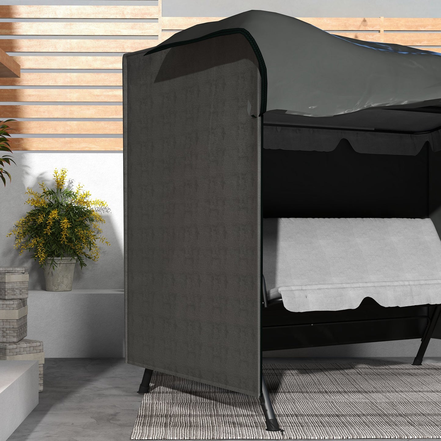 205 x 124cm Three-Seater Swing Chair Protective Cover