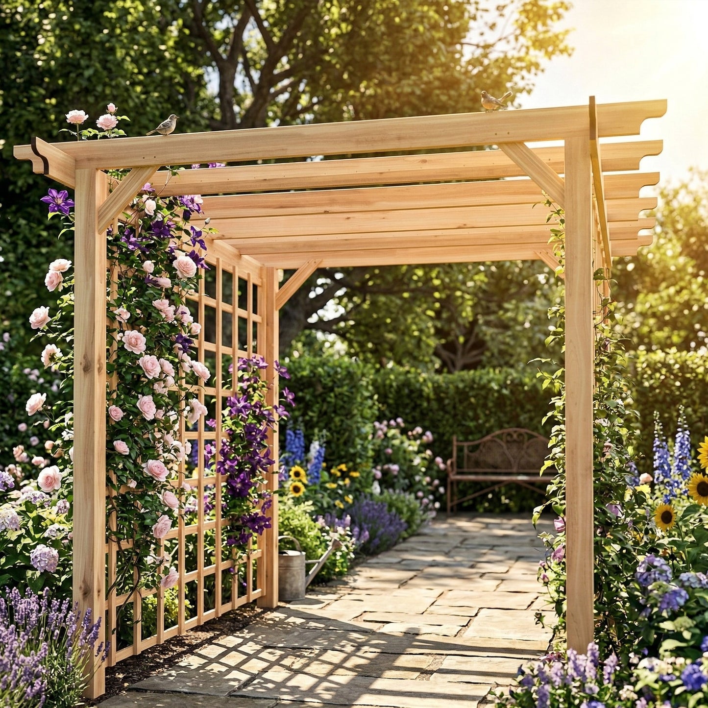 3 x 3 m Wooden Pergola Kit (3)