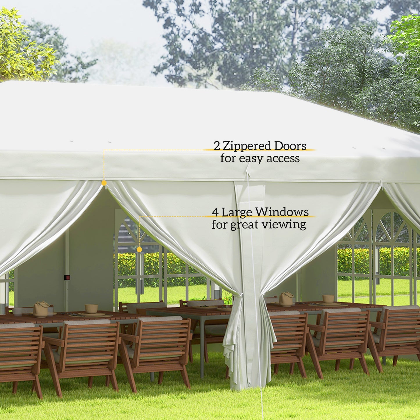 3 x 6 m Garden Pop Up Gazebo, Wedding Party Tent Marquee