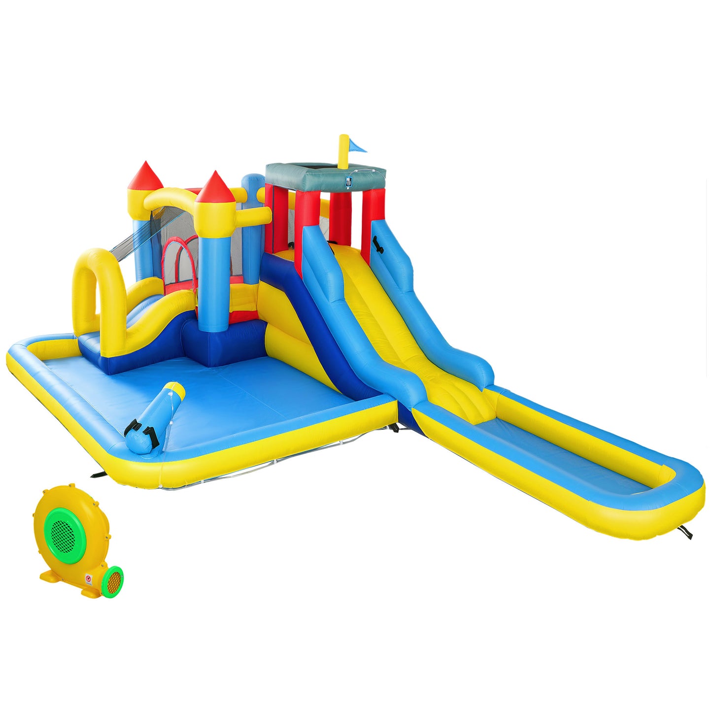 Inflatable Bouncy Castle, Kids Water Bounce House 6 in 1
