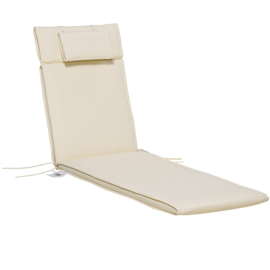Garden Sun Lounger Cushion Replacement Soft Sunbed Reclining Chair