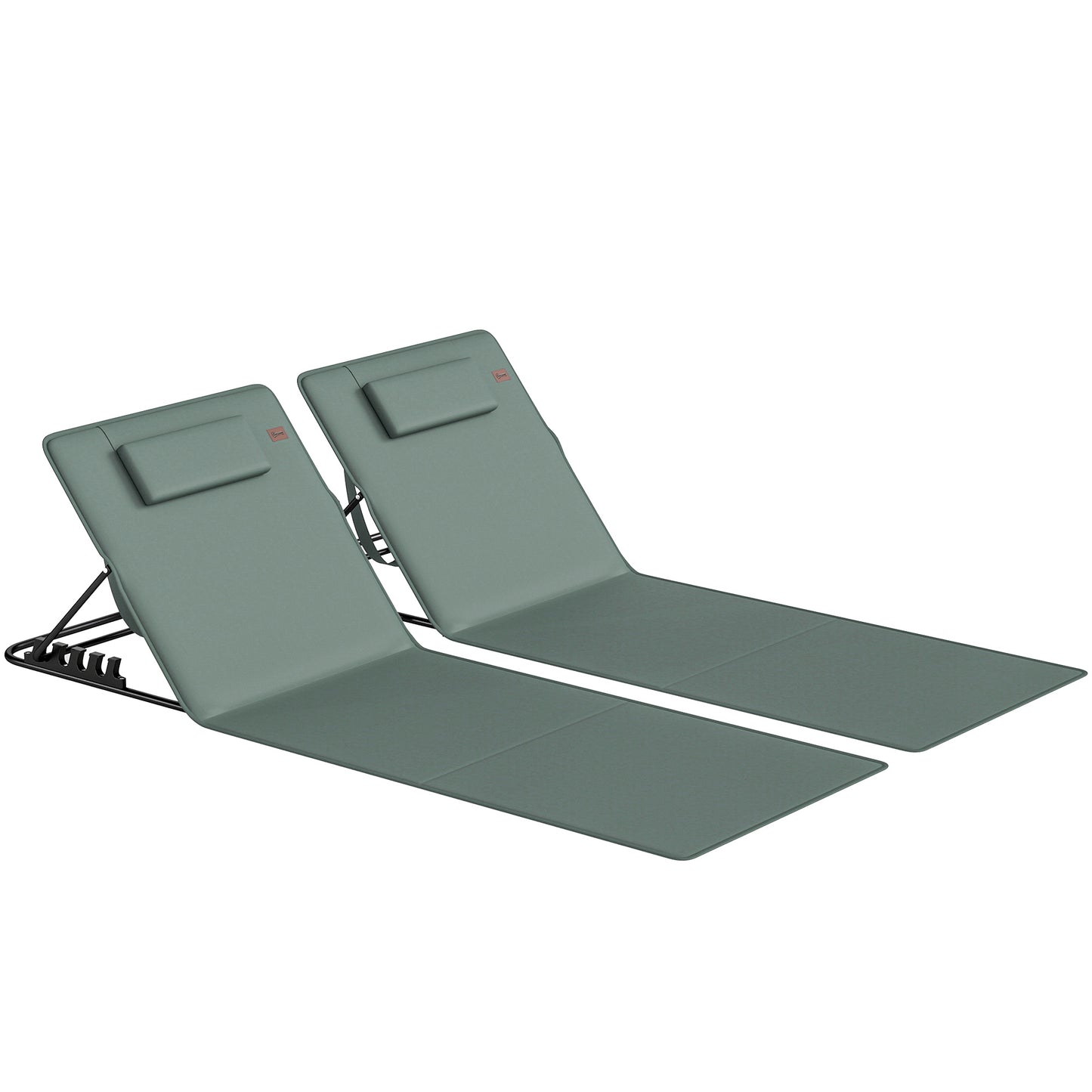 Foldable Sun Loungers Set of 2