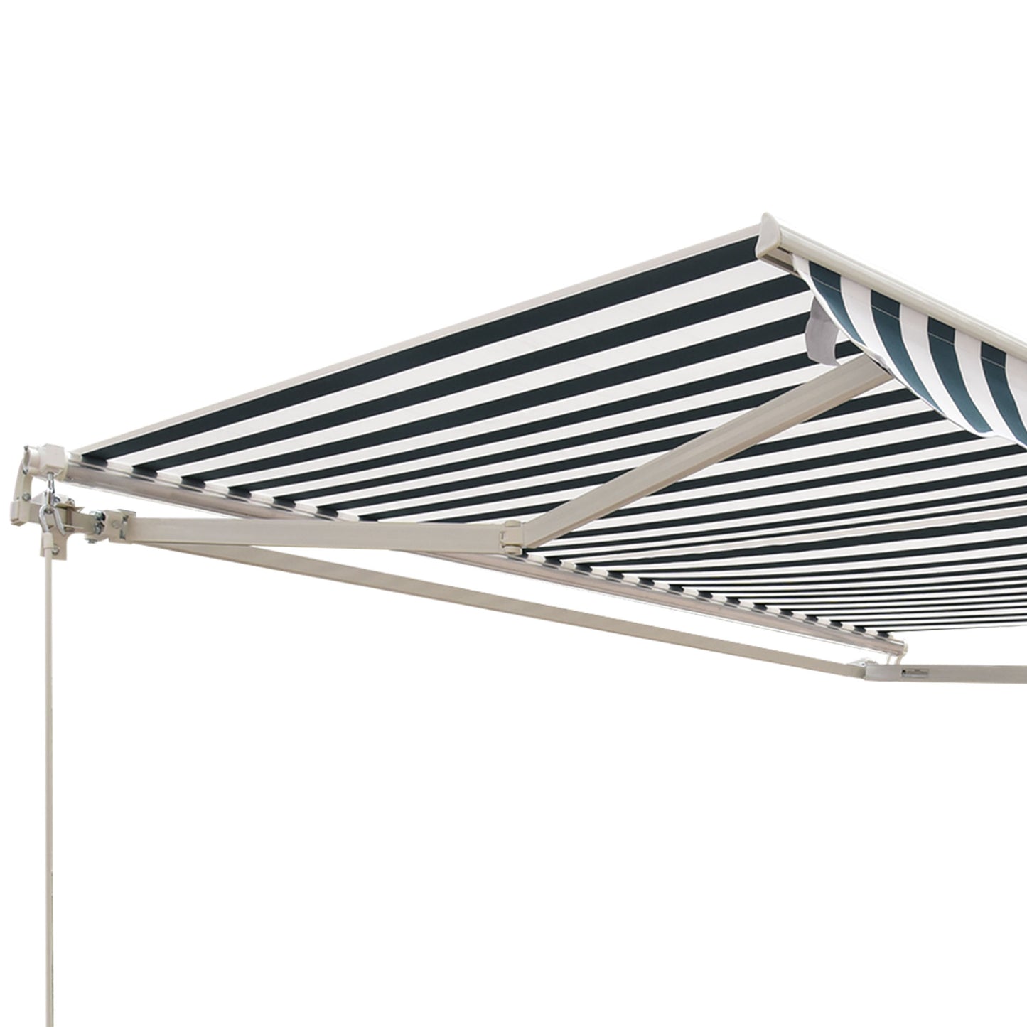 Retractable Awning, 2.5x2 m-Dark Green/White