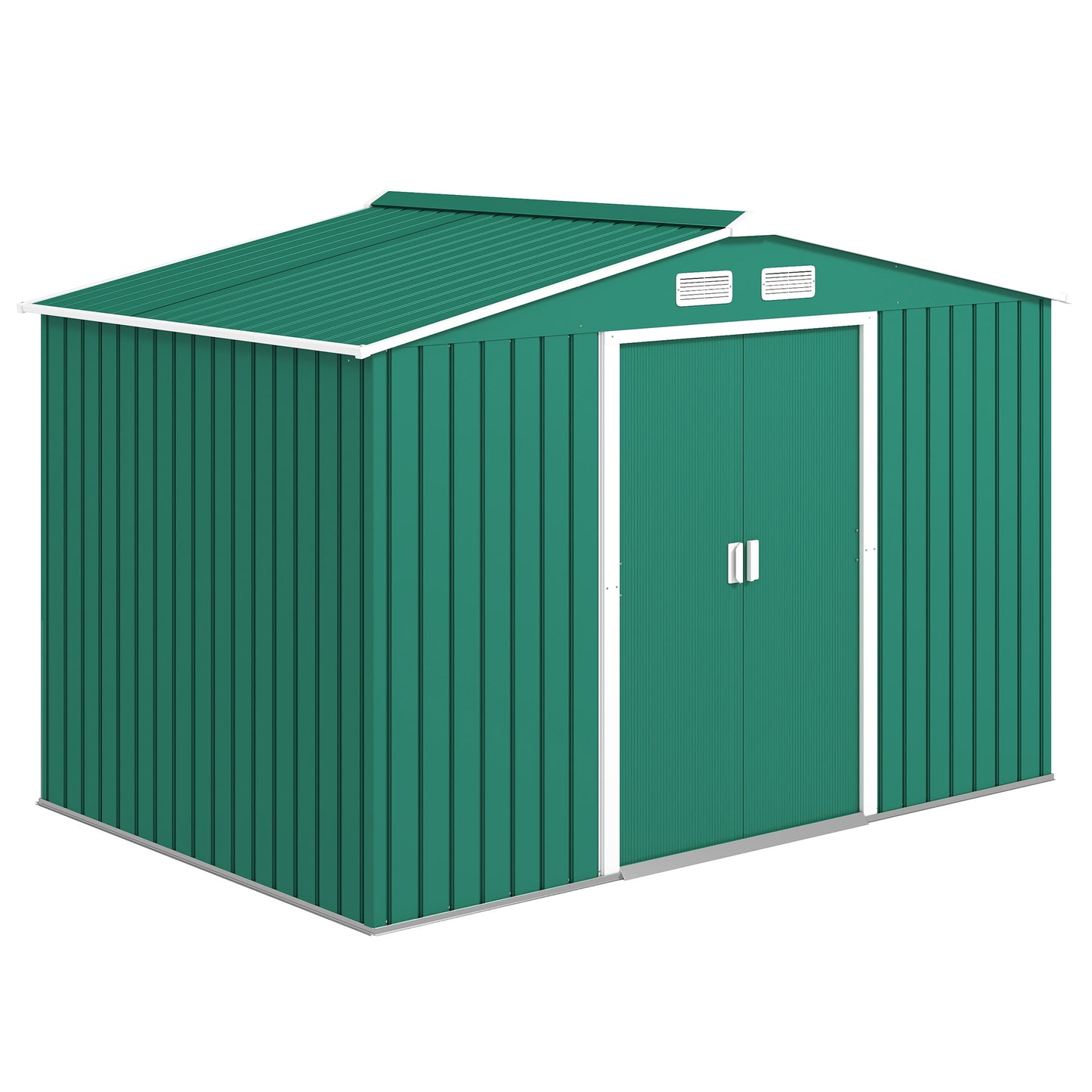 9 x 6ft Metal Garden Shed, Outdoor Storage Tool House