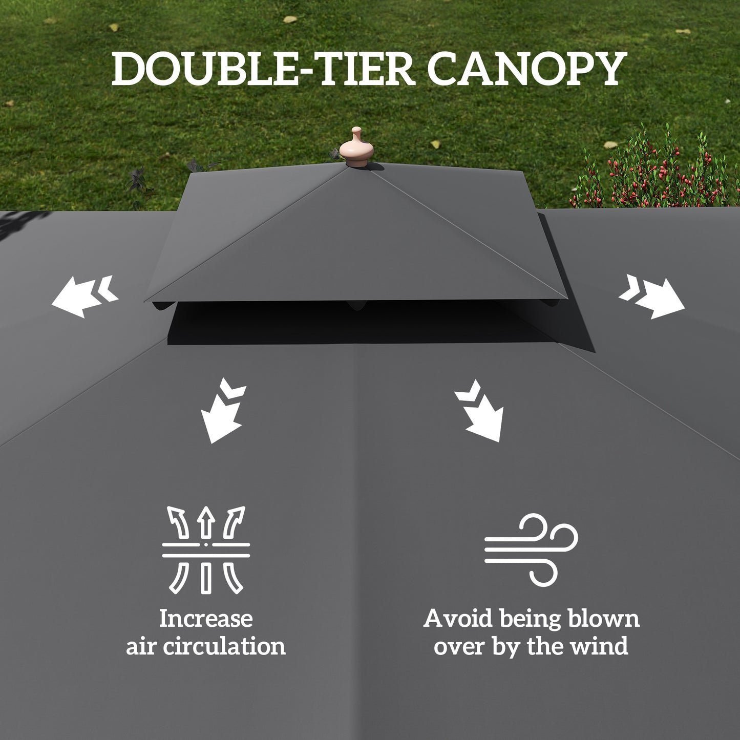 3 m Square Garden Parasol