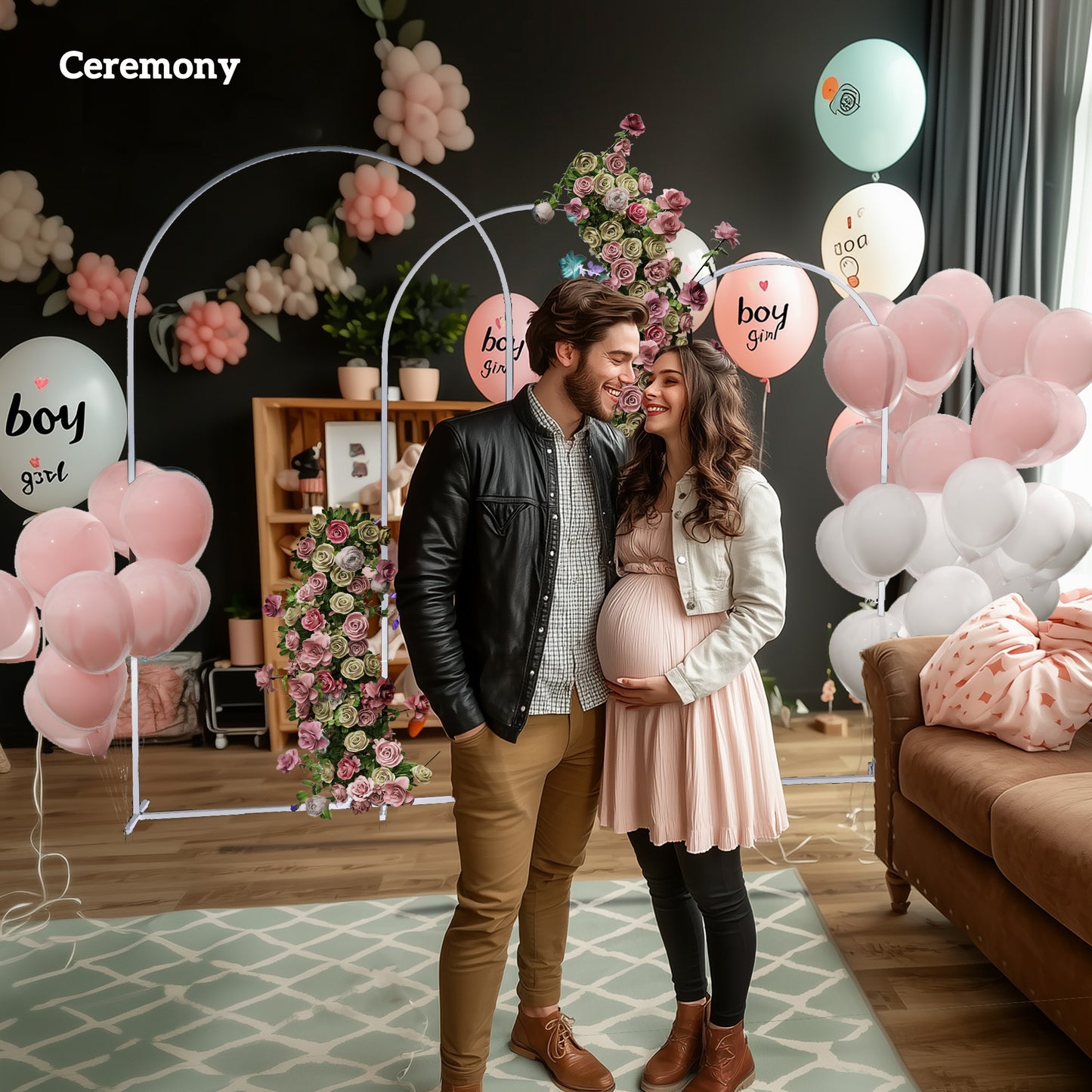 Wedding Arch Frame Set, Metal Balloon Arch Stand Set